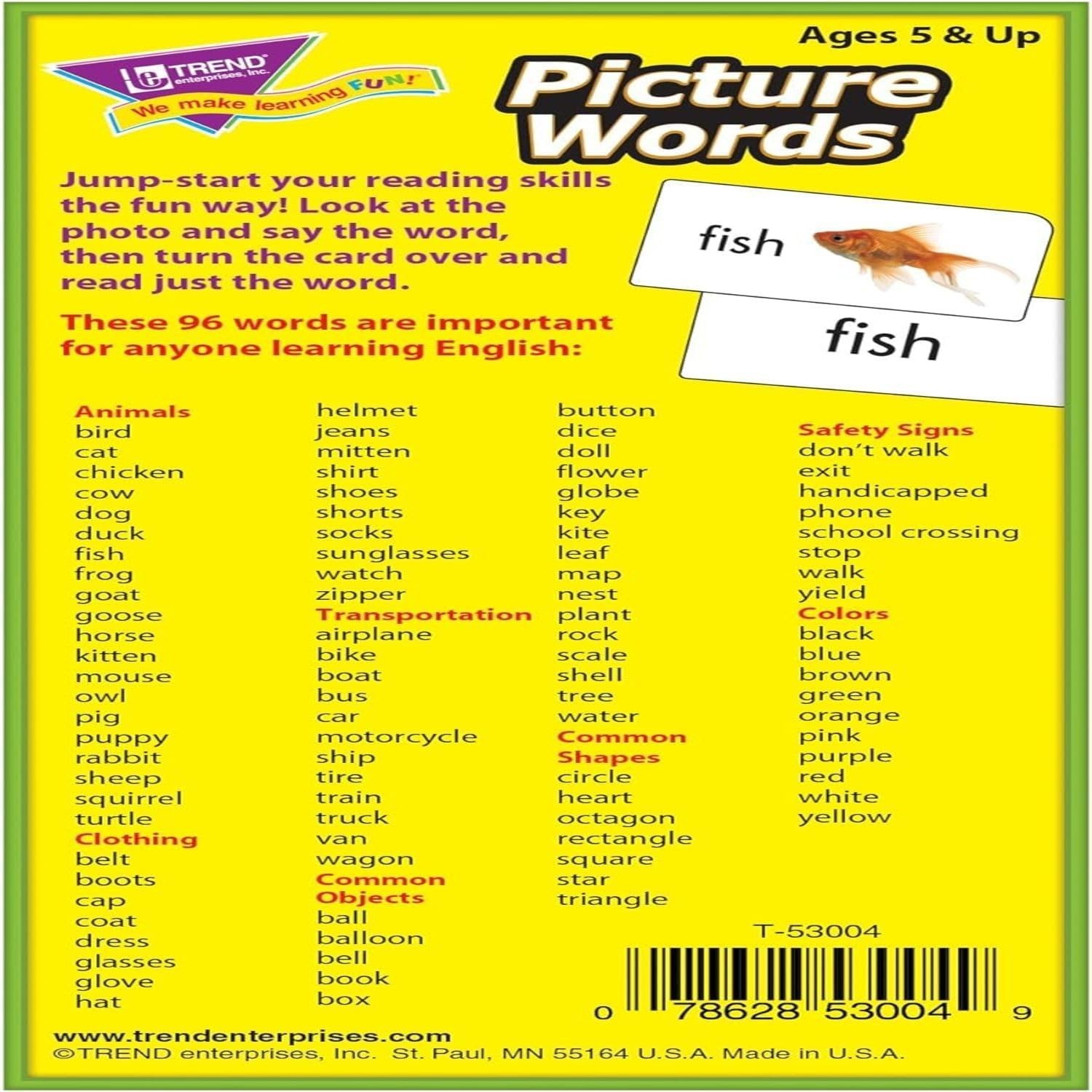 Picture Words Skill Drill Flash Cards, Content-Rich Self-Checking Cards to Pr…