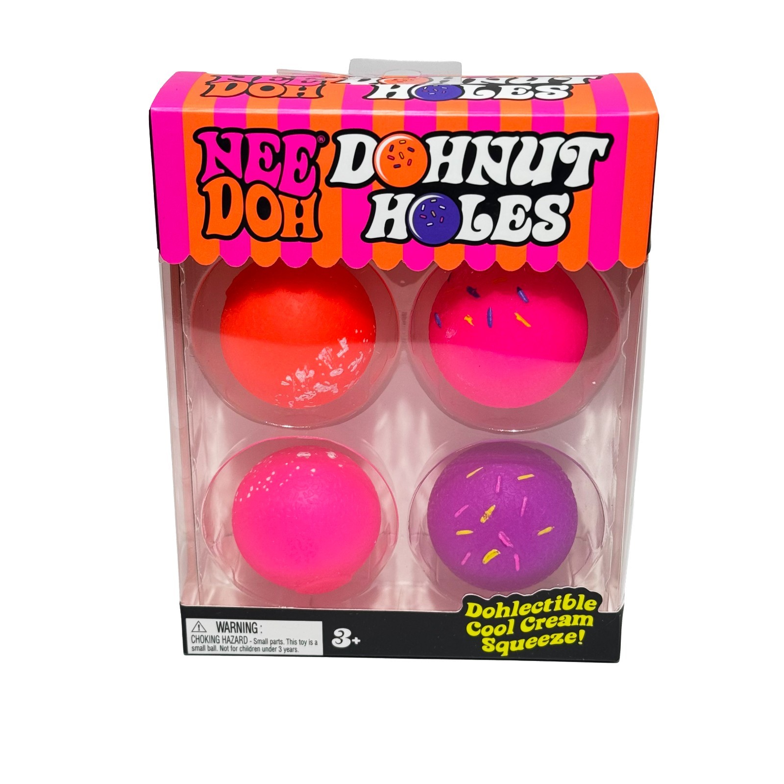 NeeDoh Nee Doh Dohnut Holes 4 Pack Schylling Authentic NEW Sealed Donut