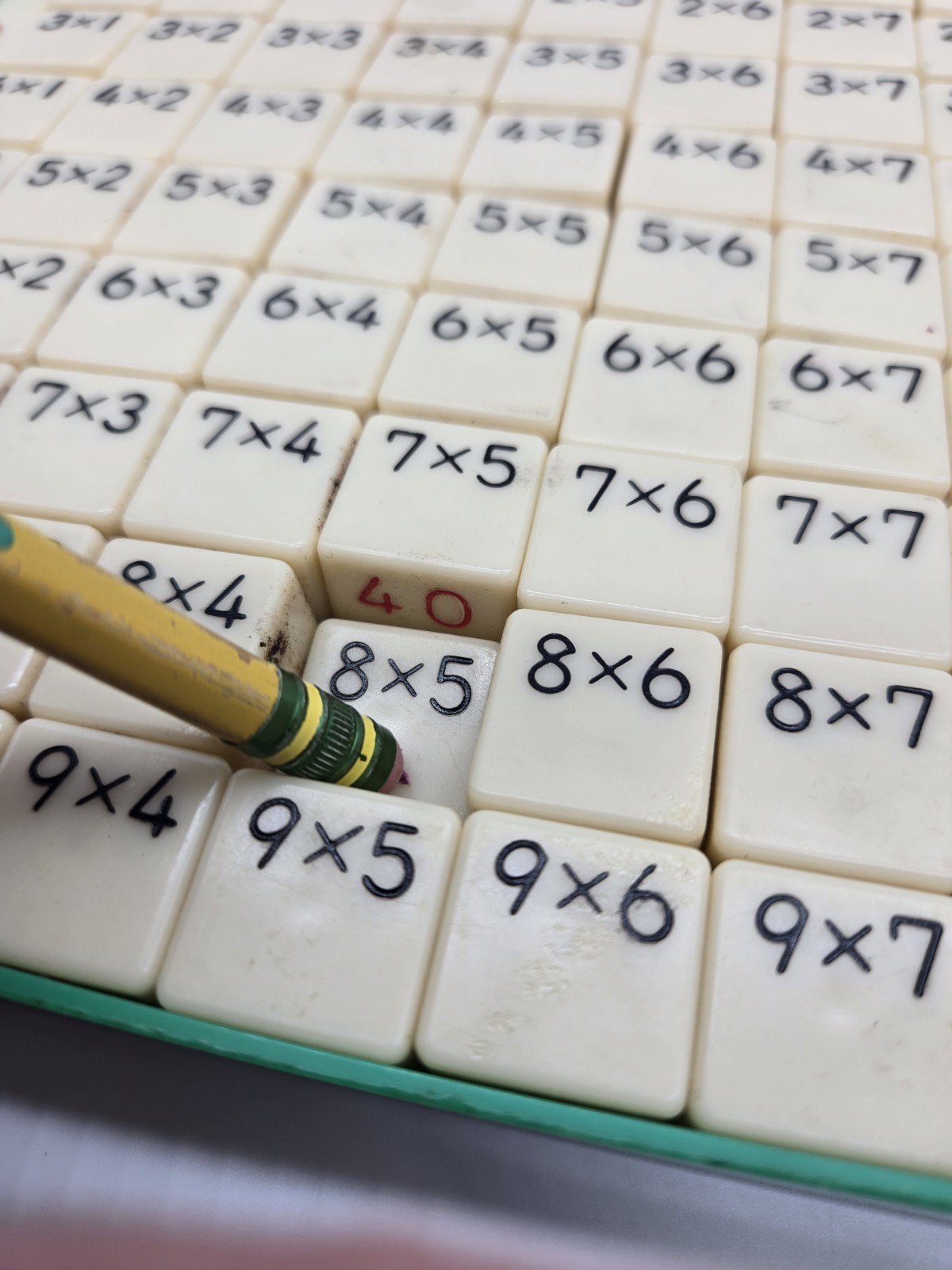 Vintage Math Multiplication Push Button Learning Toy Educational