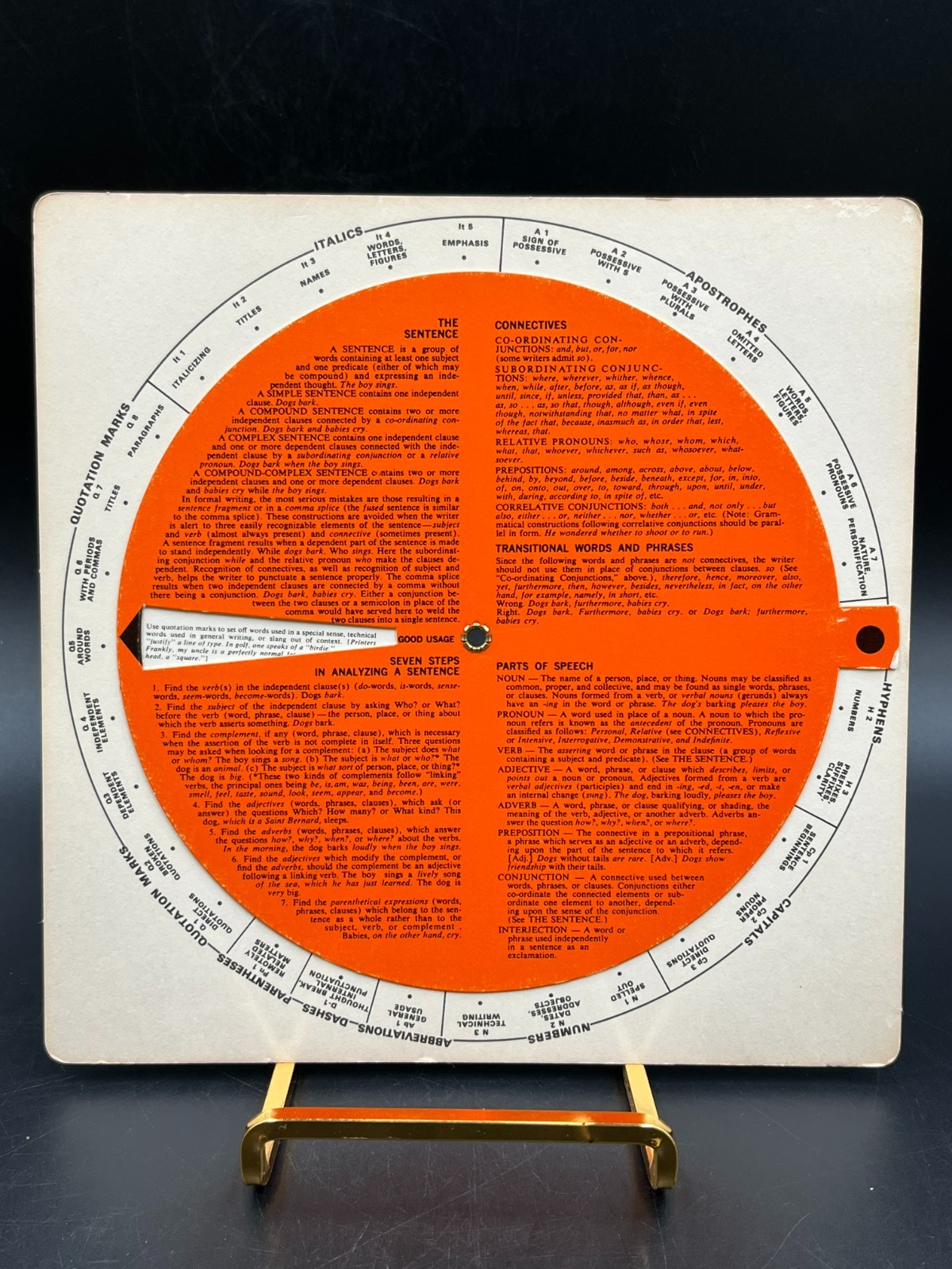 Lot of 4 1970’s Vintage Educational Wheel Charts, Guides, Study Cards