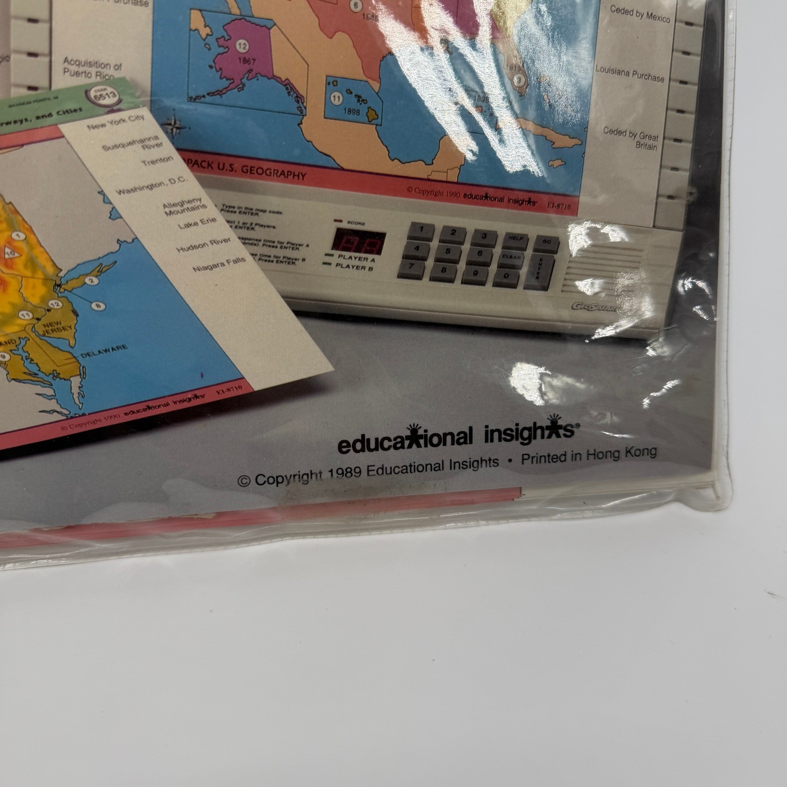 GeoSafari Lesson Game Cards–More US Geography Map SET EI-8710 VTG 1989 *READ