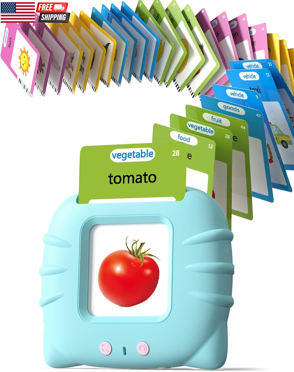 Talking Flash Cards for Toddlers 1 2 3 4 Year Olds, Montessori Language Learning