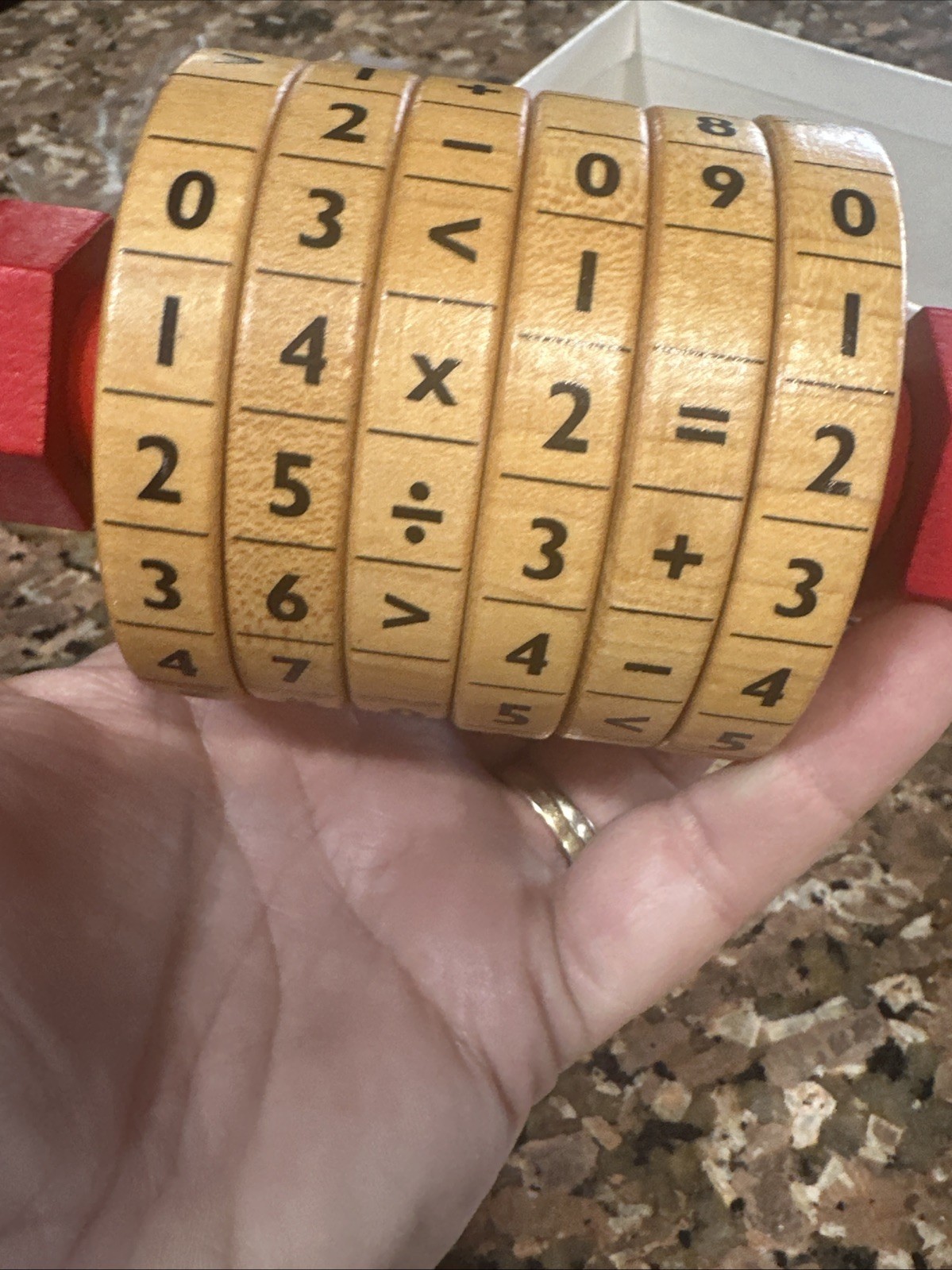Putnam Learning Tool Wood Math American Numbers Wheel Vintage Box Included