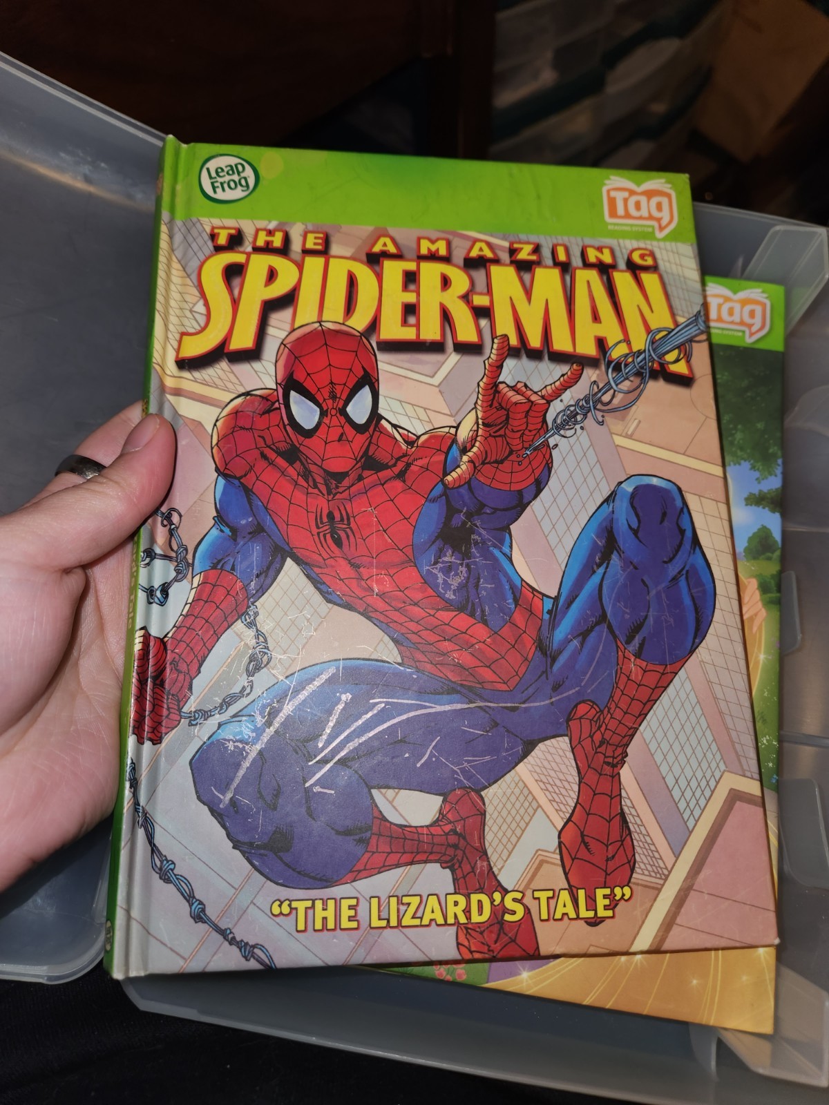 Lot Of 6 Leap Frog Tag Reader Interactive Books – Spider Man, Tangled And Case