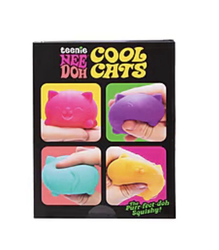 NEW Teenie NeeDoh Cool Cats 4 Pack, Four Nee Doh Mini Cats Set 100% AUTHENTIC
