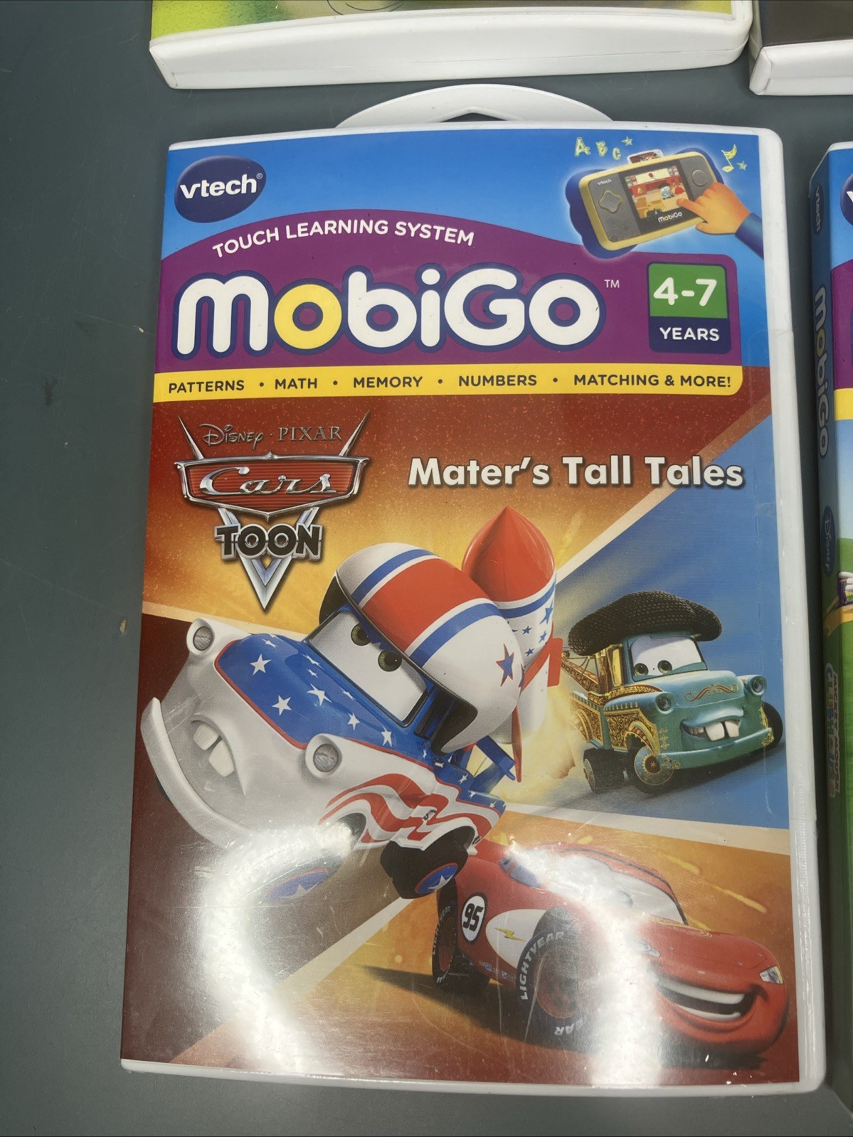 VTech MobiGo Touch Learning System Bundle + 5 Games + Car Adapter Tested