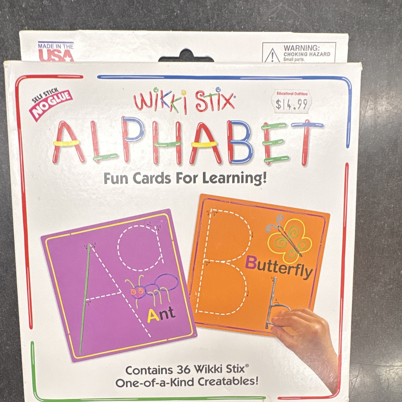 Wikki Stix Alphabet Fun Cards for Learning Alphabet Letters Multicolor Age 3-4