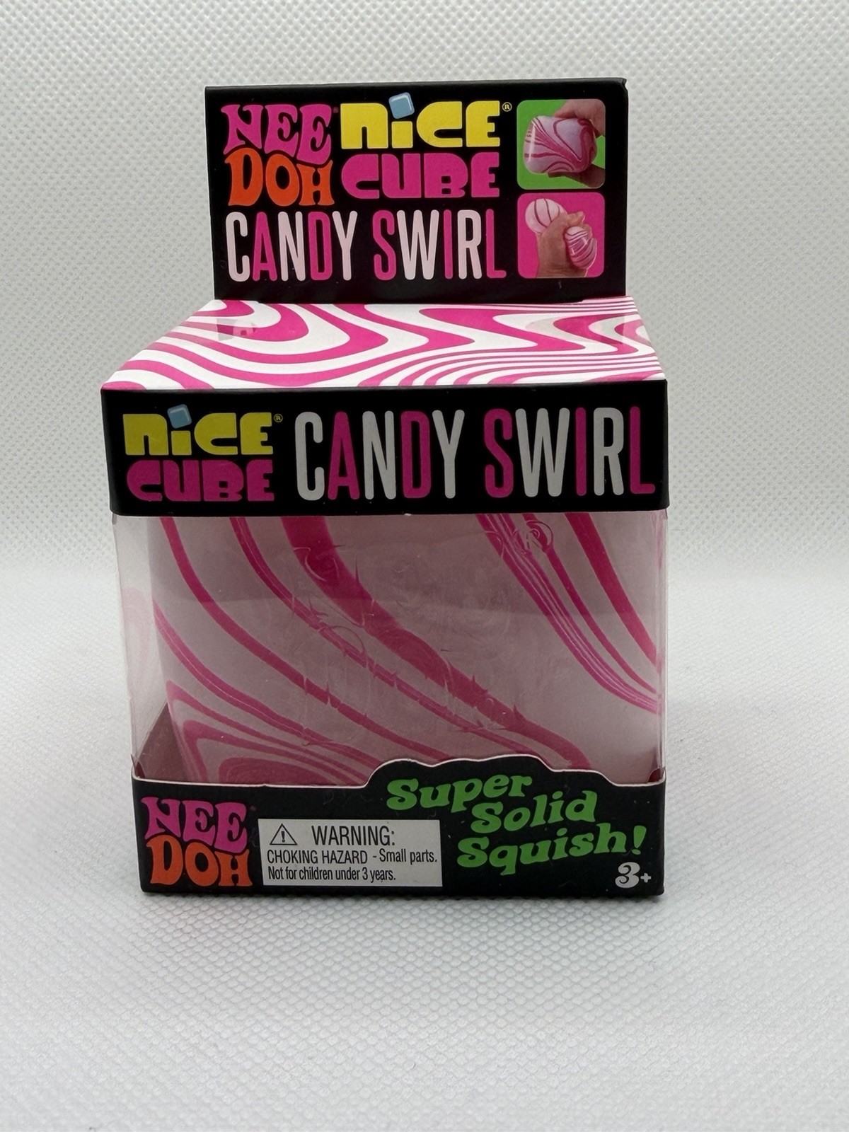 New Authentic Viral NEEDOH Nice Cube Candy Swirl NEE DOH fidget Squeeze Toy
