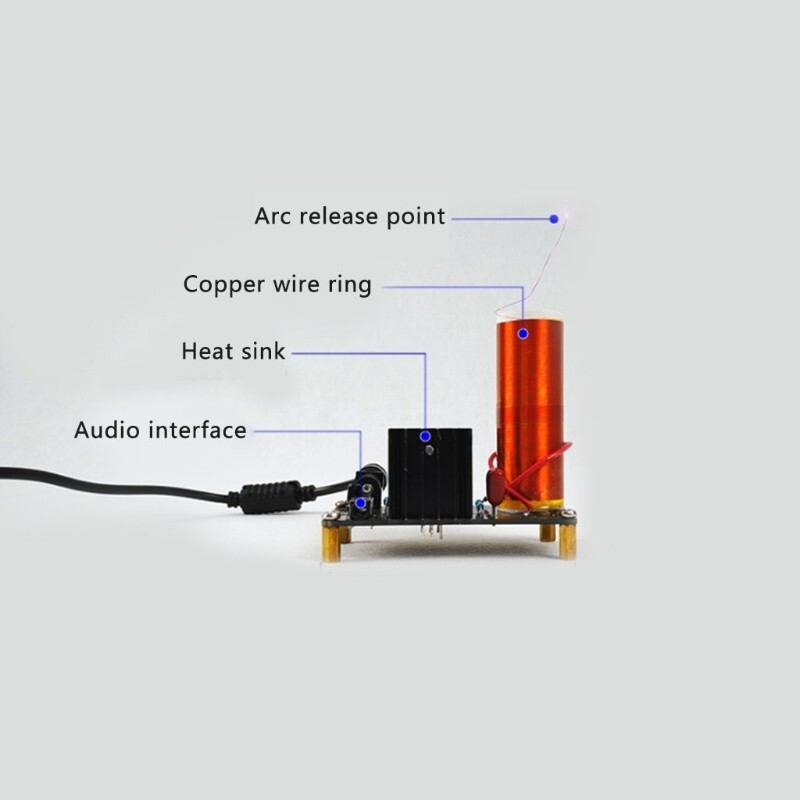 Unassembled Mini Tesla Coil Music Tesla Coil Kit For Music Fans Enjoy Music Arc