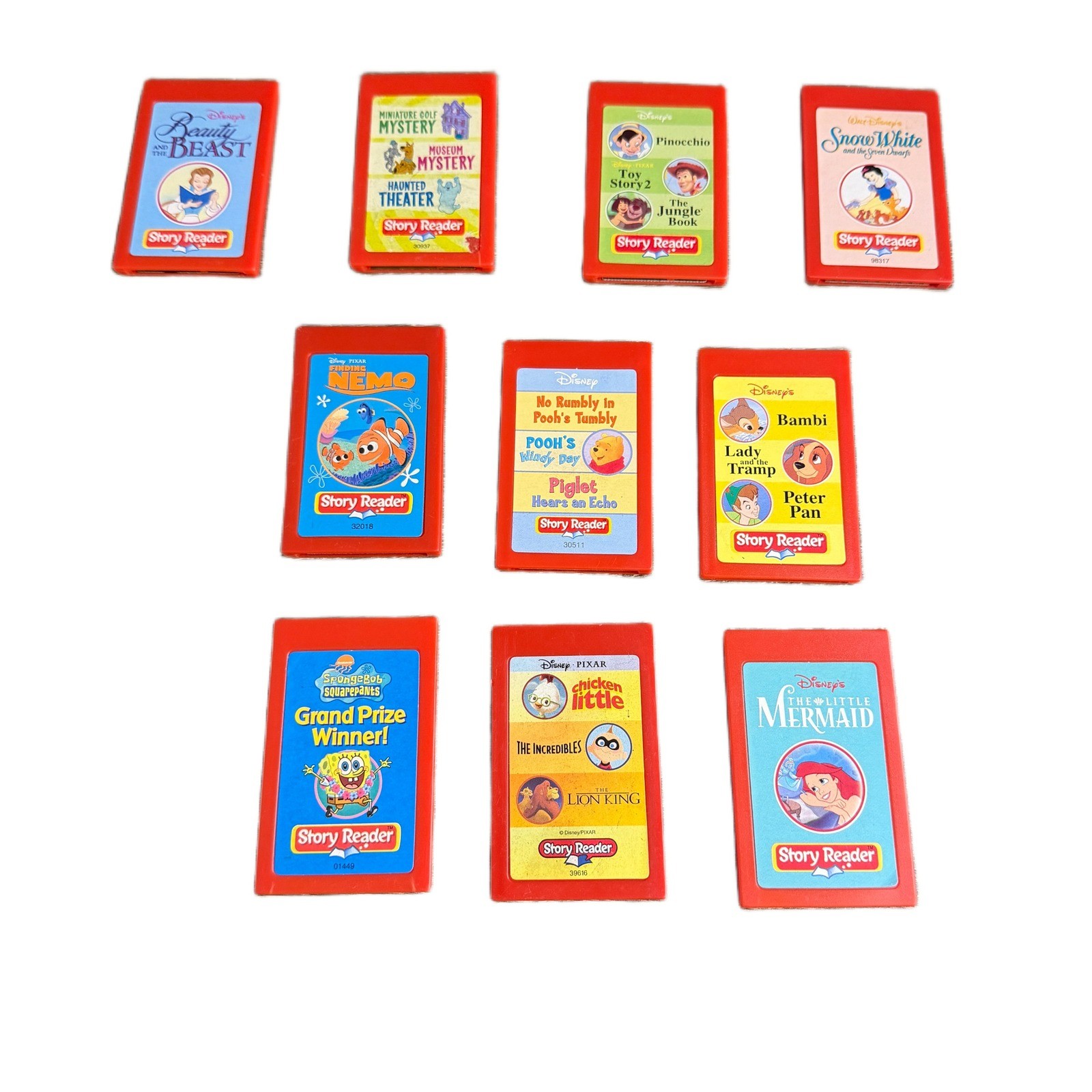 Disney Story Reader Electronic Book System Carrying Case 22 Books 10 Cartridge