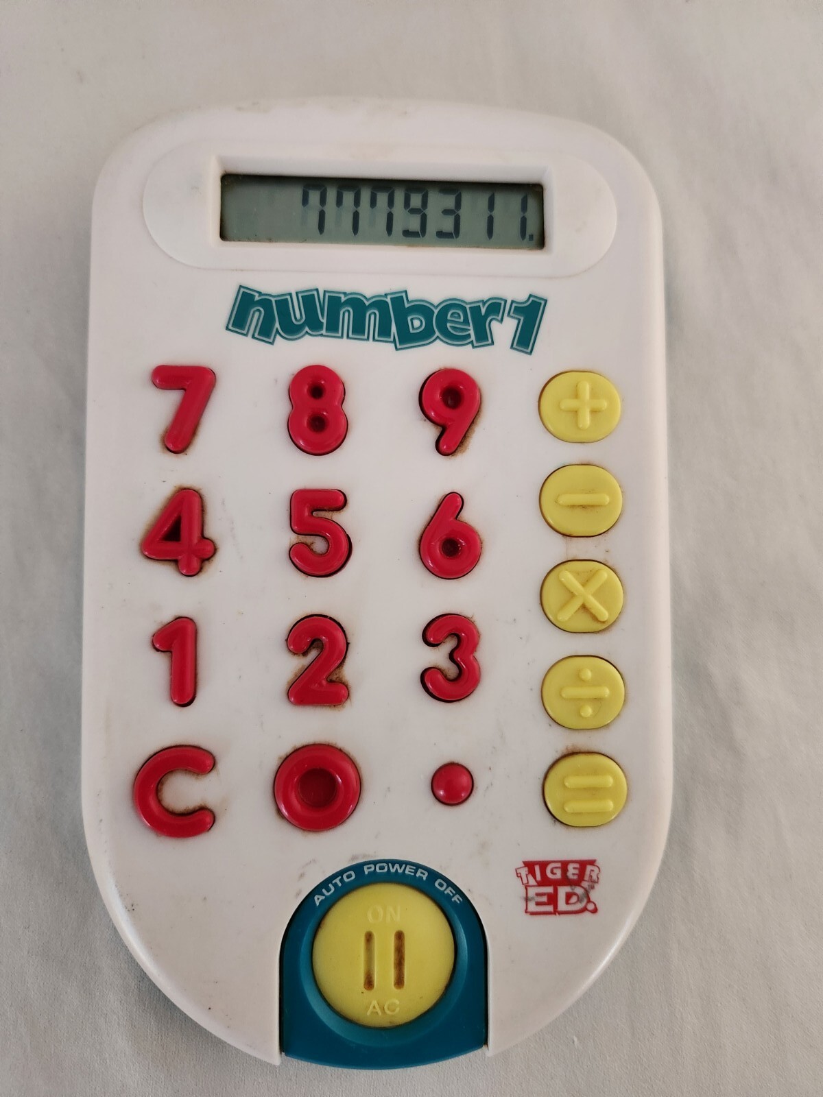 Tiger Electronics Tiger ED Number1 Number 1 Children’s Calculator 1995