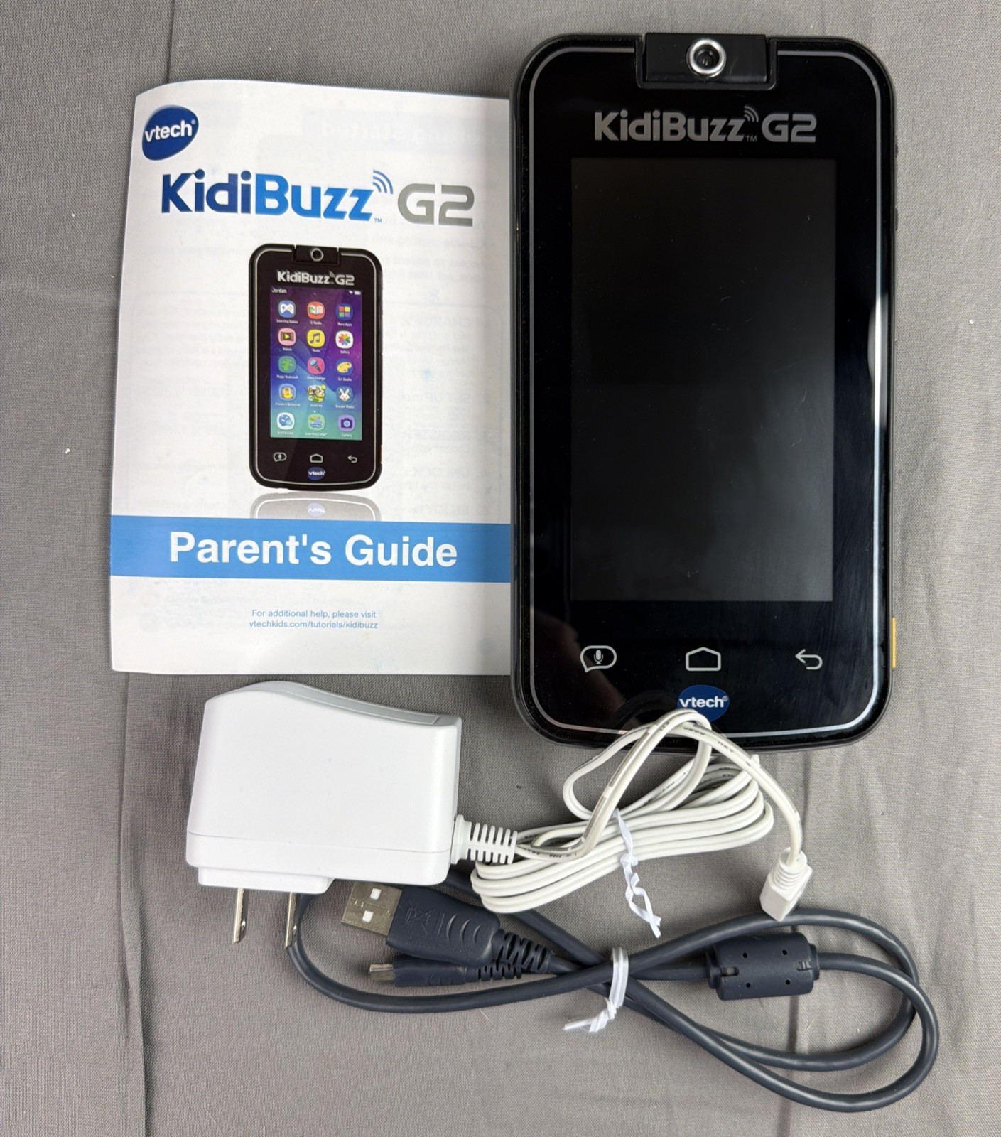 KidiBuzz G2 VTech KidiCom Chat Camera Smart Device Black Model 1866 w Charger