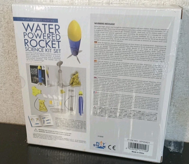 Play Stem Water Powered Rocket Science Kit Set New In Box