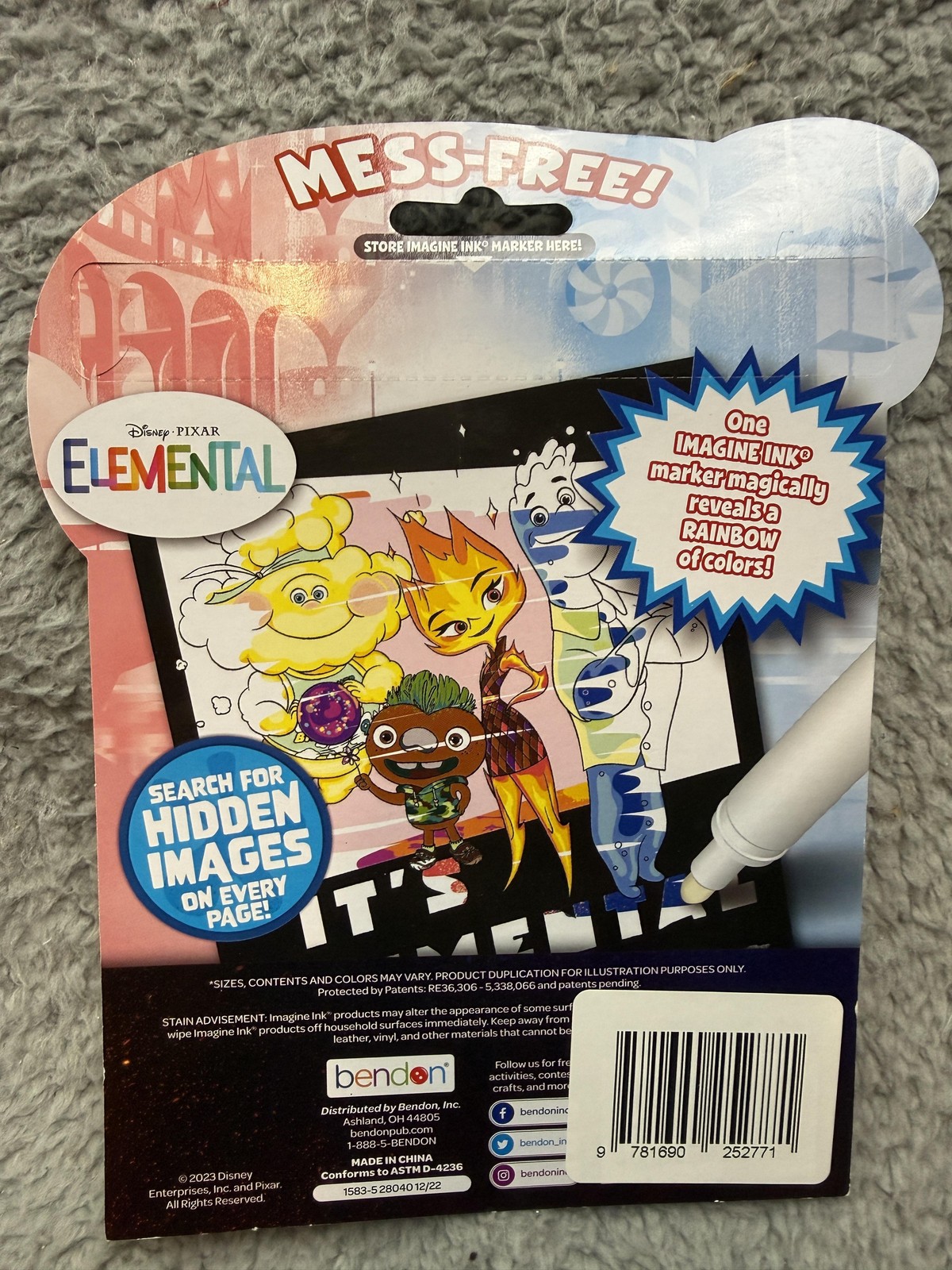 Disney Pixar Elemental Imagine Ink Pictures Coloring Book Lot 6 Bendon 3+