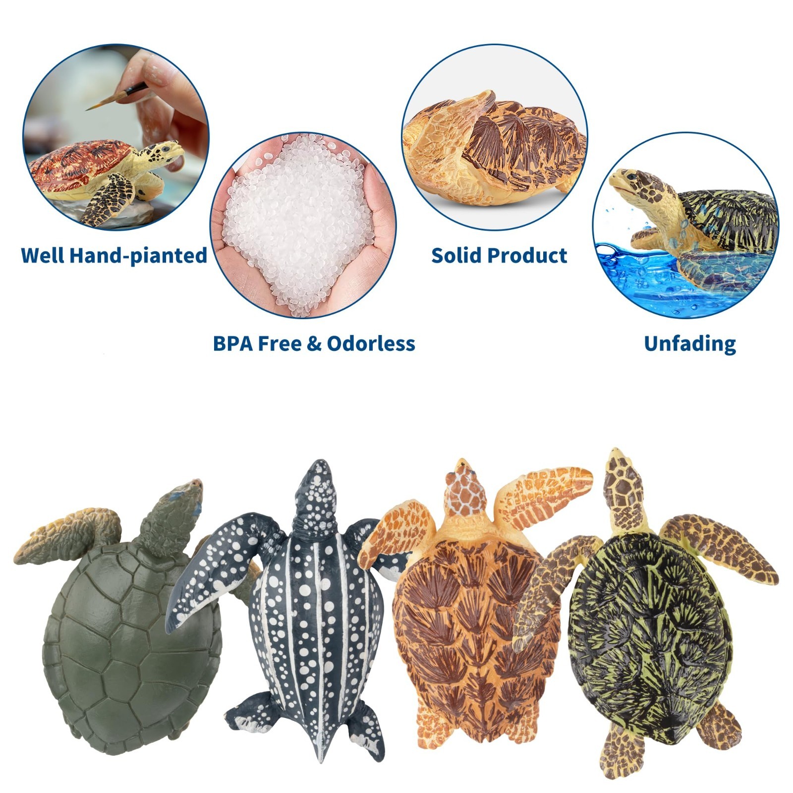 Toymany Sea Turtle Animal Figurine Realistic Collectible Toy Playset