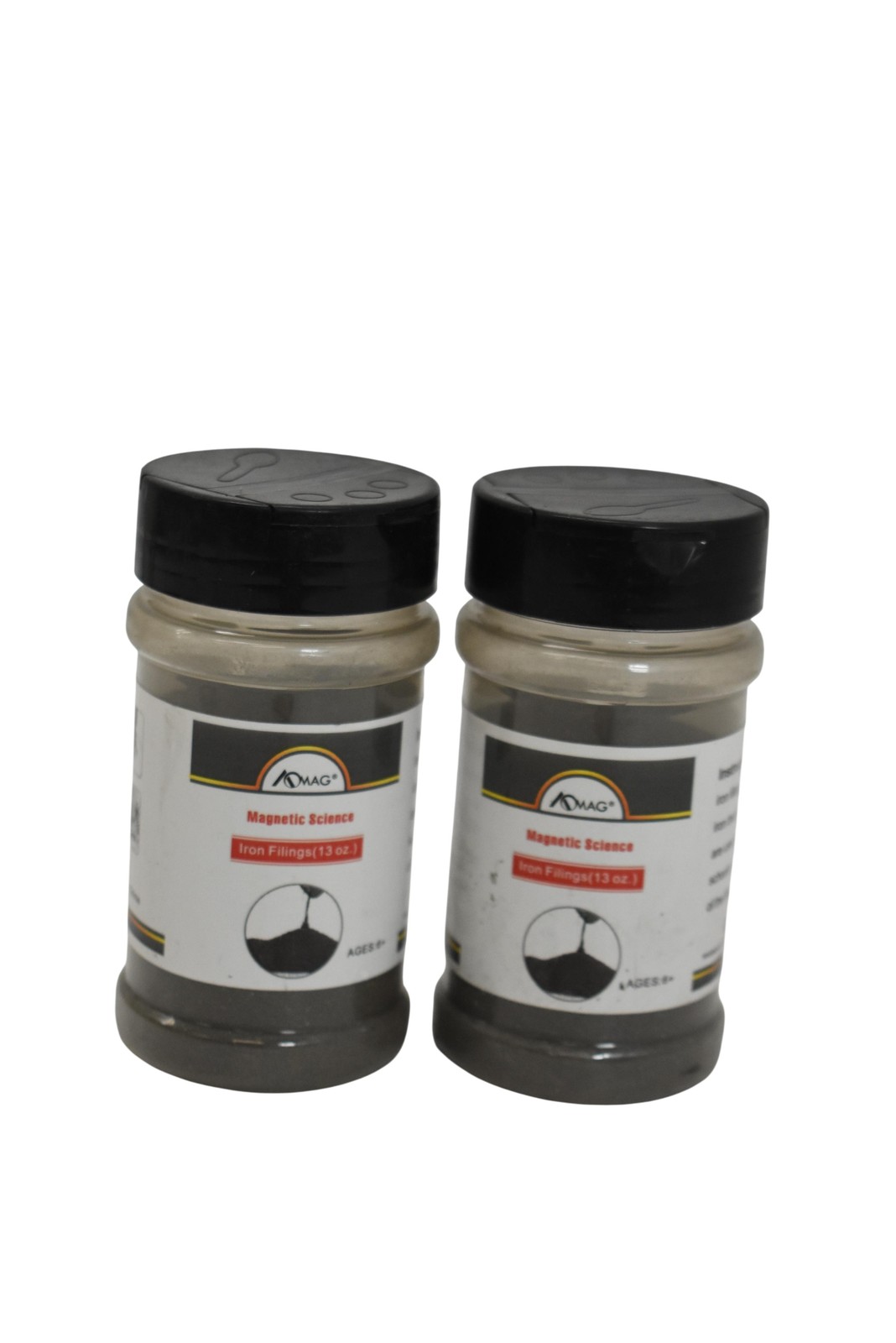 AOMAG Magnetic Science Iron Filings 13oz Lot 2 Bottles Ages 6+ STEM Lab Set