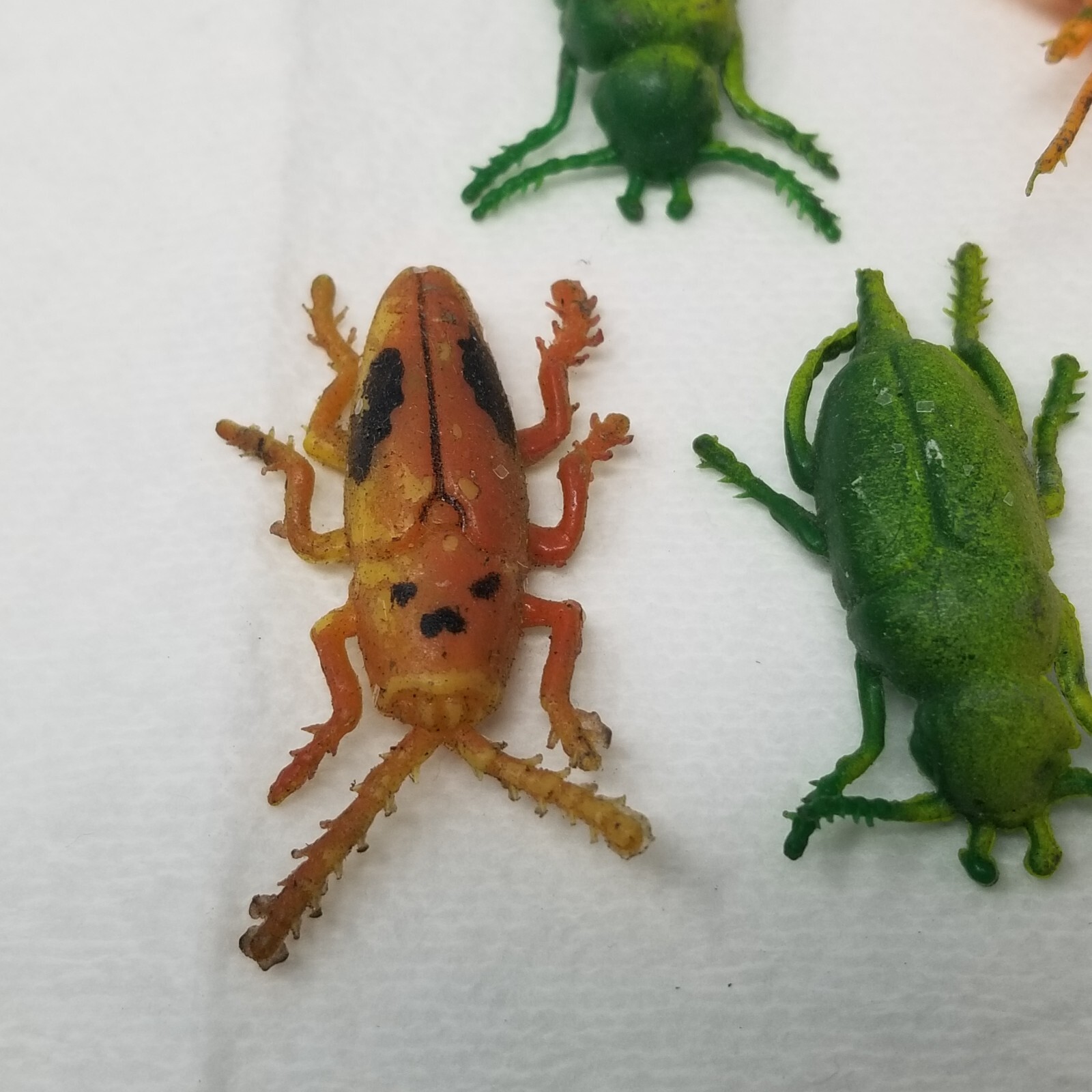 Insects Bendable Plastic Set of 5 1960s Hong Kong Colorful Disgusting