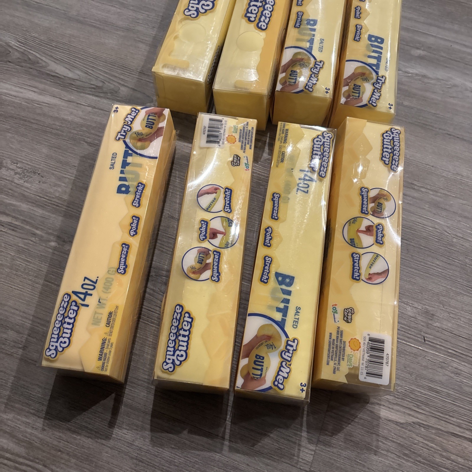 14 Oz Squishy Squeezy Butter Sunny Days LOT OF 8 Authentic Brand New