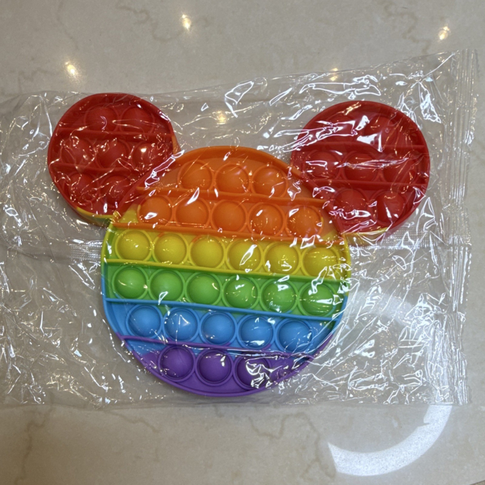 Rainbow Mouse Ears Pop It Tactile Sensory Toy for Ages 3-11 Years Sensory Play