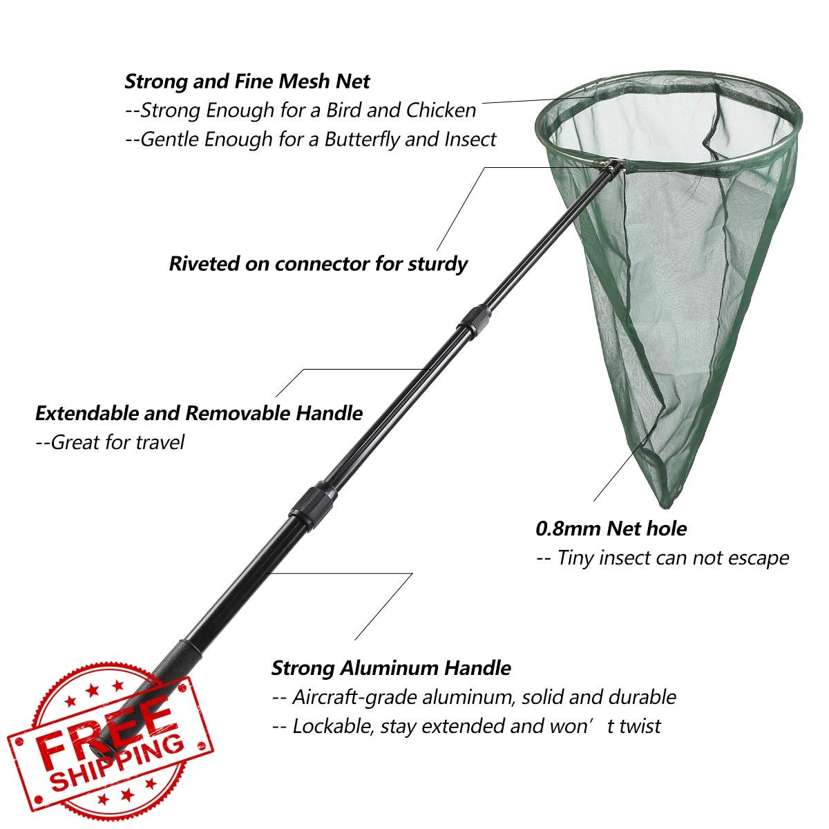 RESTCLOUD Green Insect Net 39″