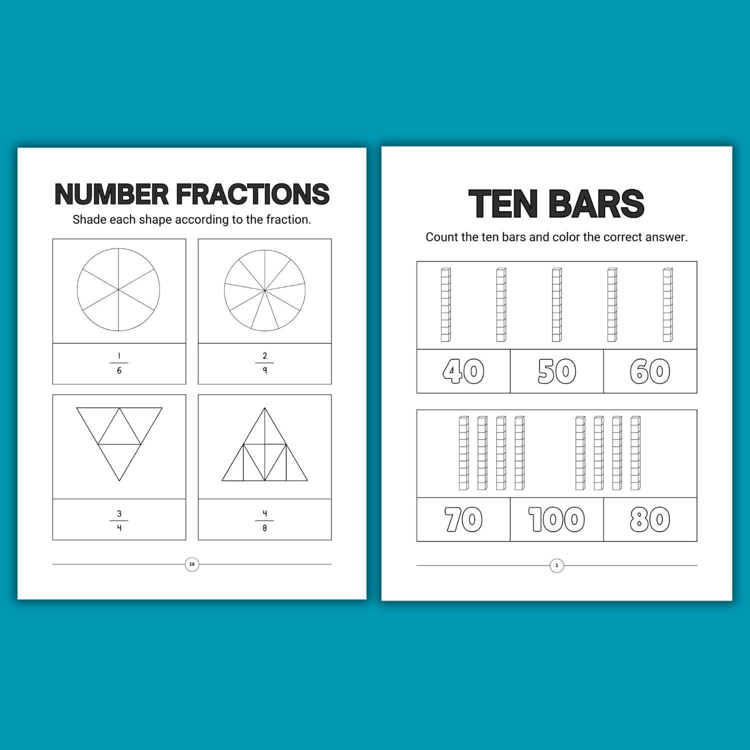 Complete Kids Math Activity Workbook Bundle | Ages 4-9 | Printable Worksheets