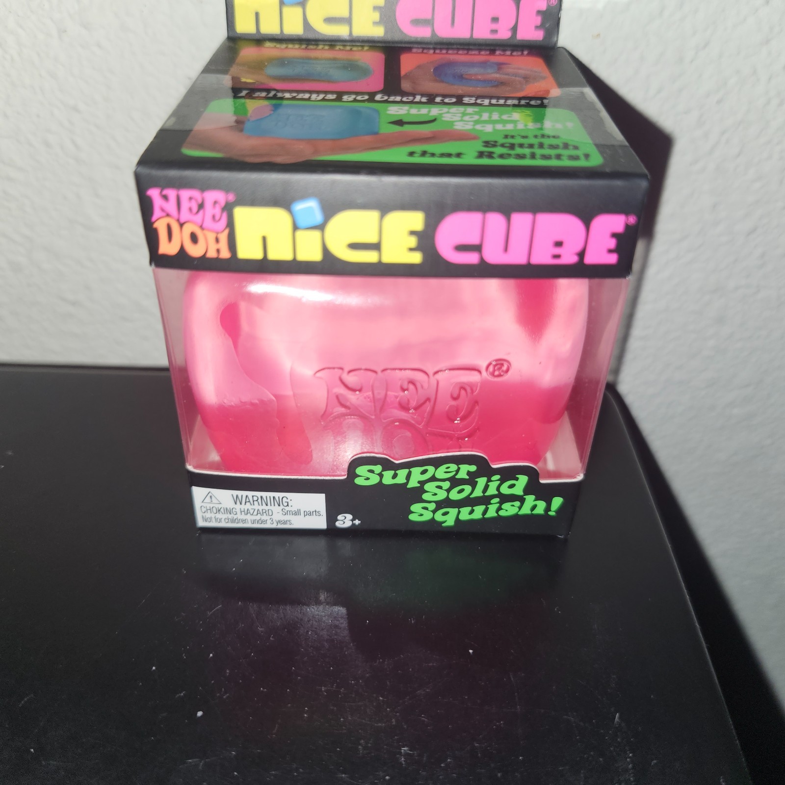 Schylling NeeDoh Nice Cube Super Solid Squish Pink Toy, FAST SHIPPING!