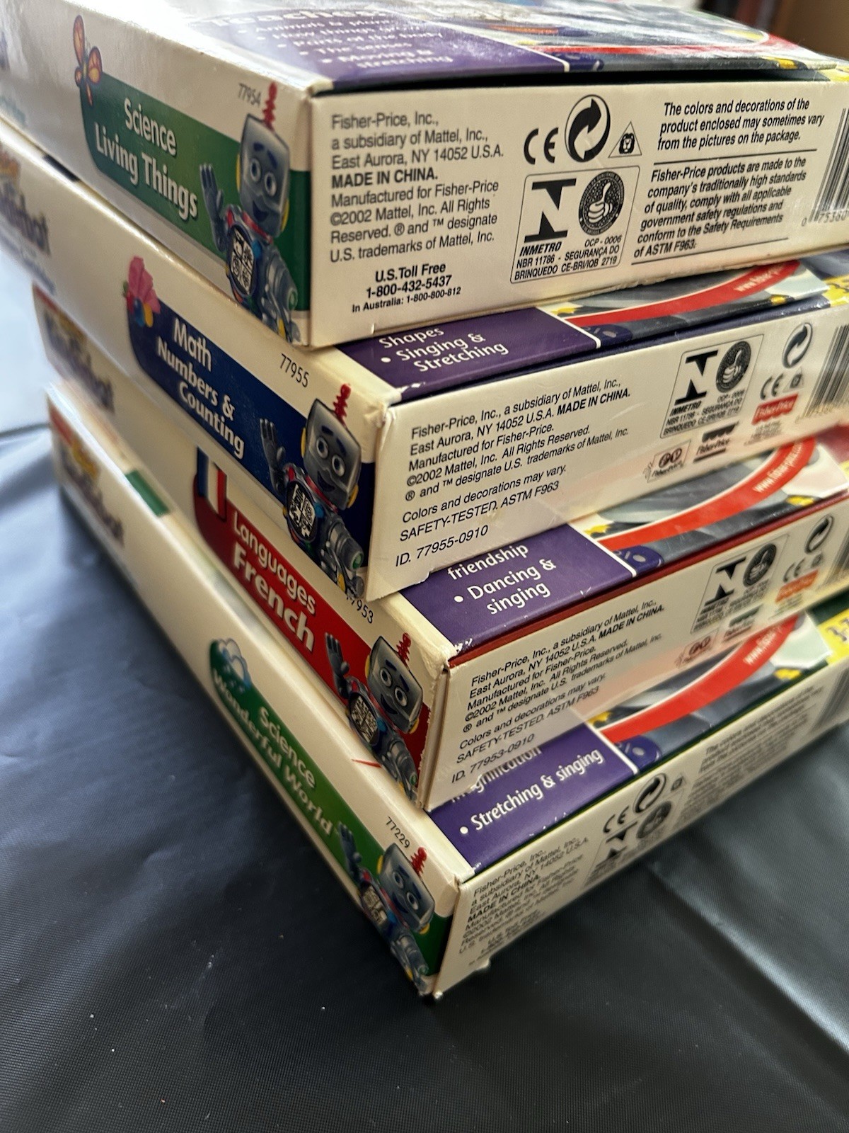 NEW Lot Fisher Price The Kinderbot Kasey Learning Robot Game Cartridges Software