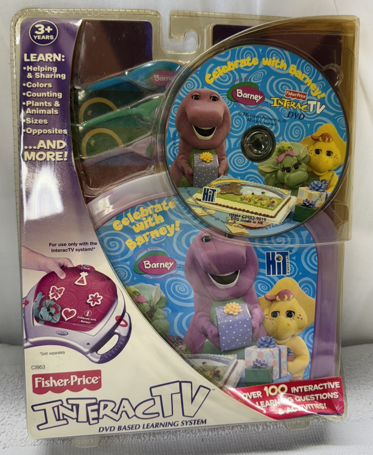 Fisher Price InteracTV Barney and Friends Kids DVD Based Learning System BN15