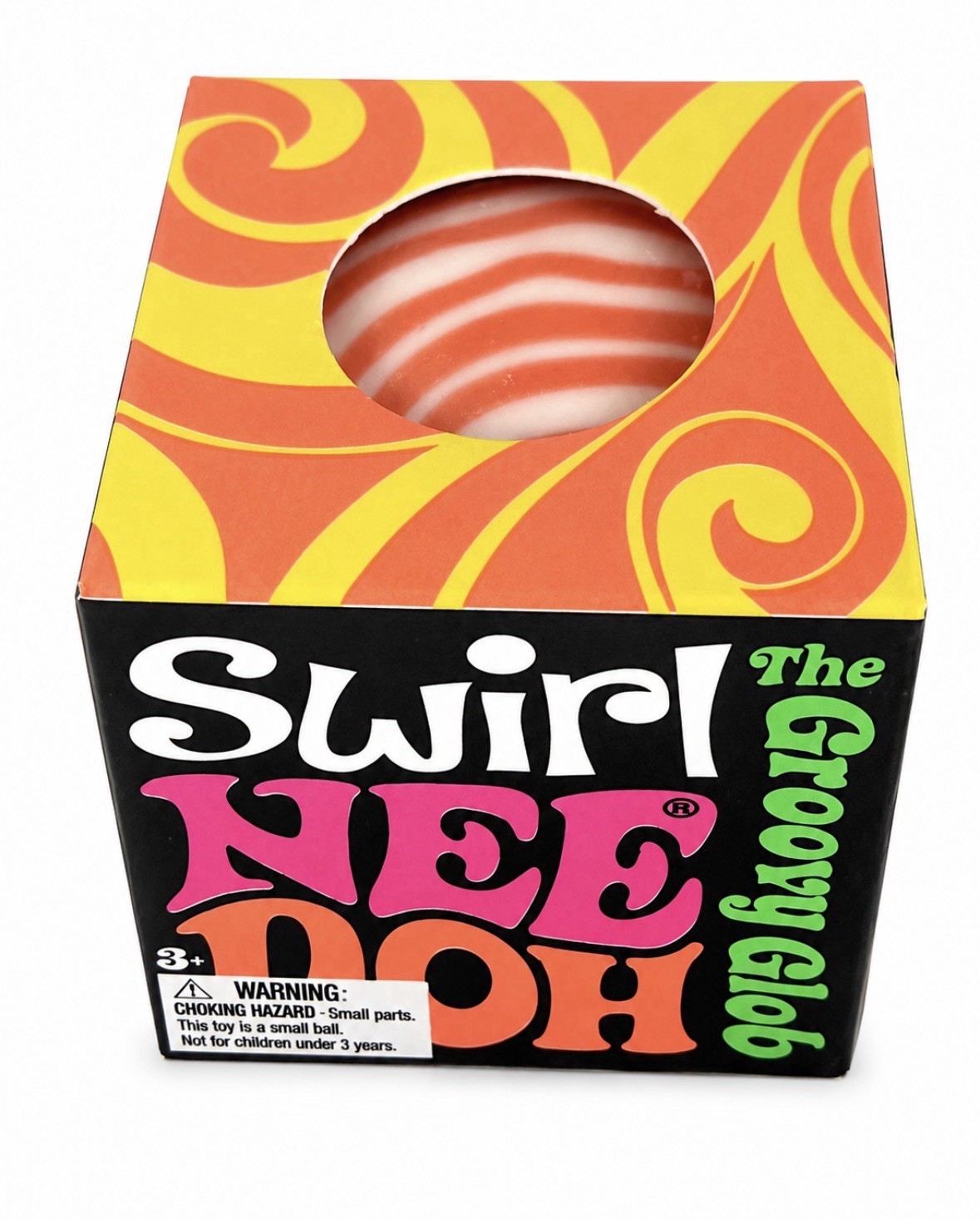 Schyilling Needoh Teenie Single — Mini Groovy Glob – Orange Swirl