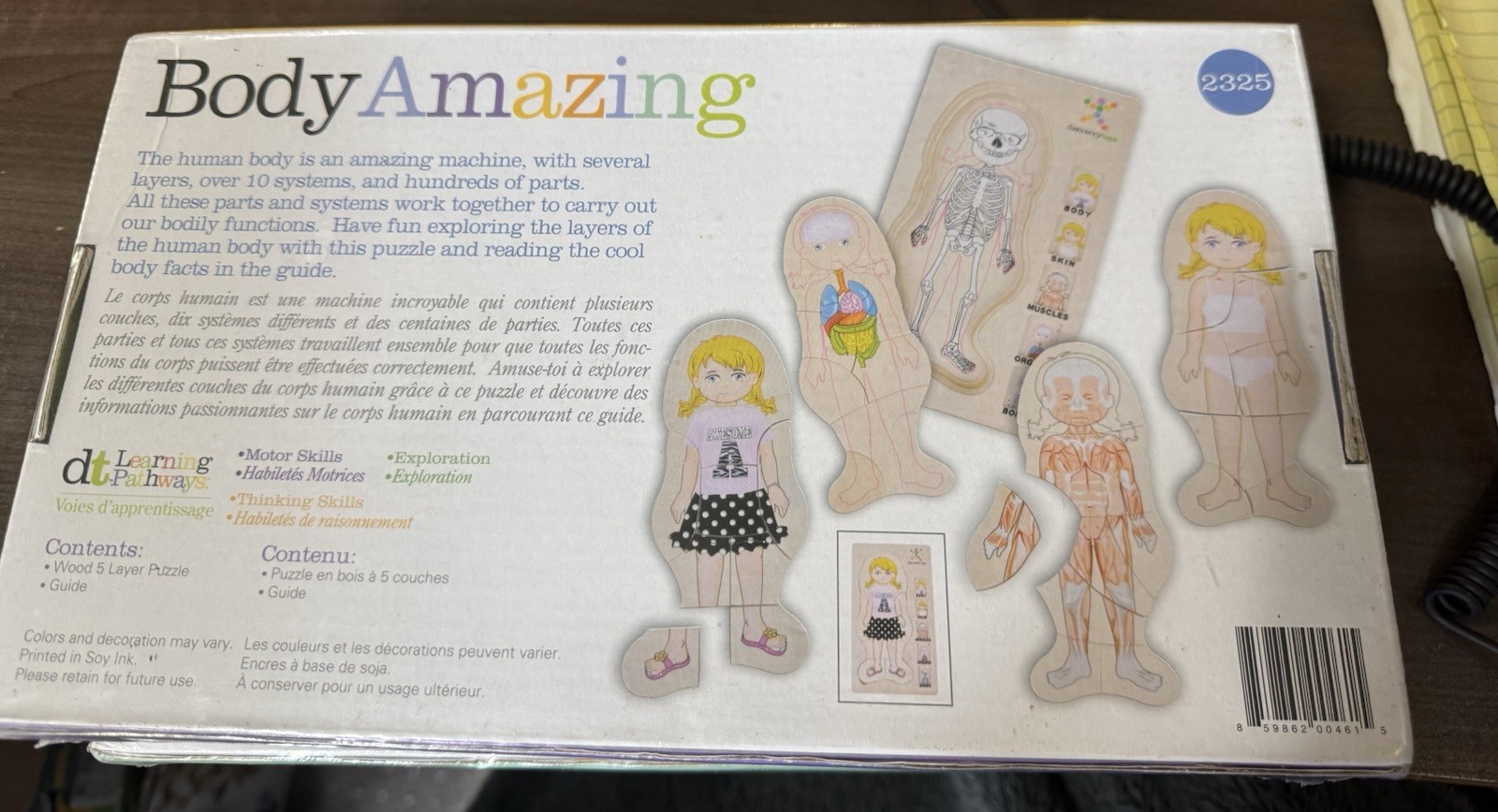 NEW discovery toys body amazing Girl Human Body 5 Layer Wooden Puzzle