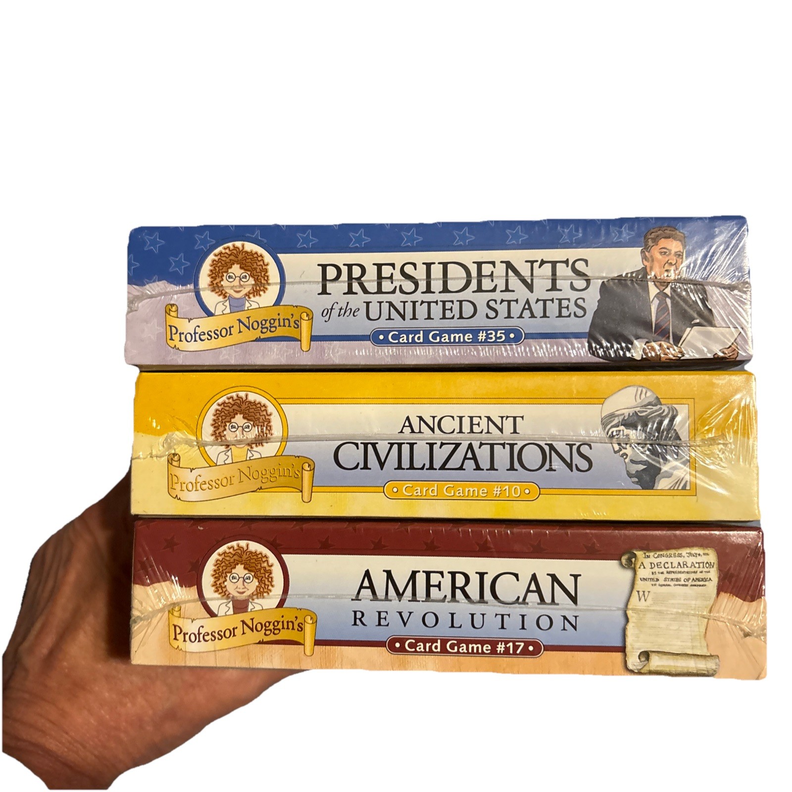 Professor Noggin’s Educational Card Game Lot of 3 Presidents American history