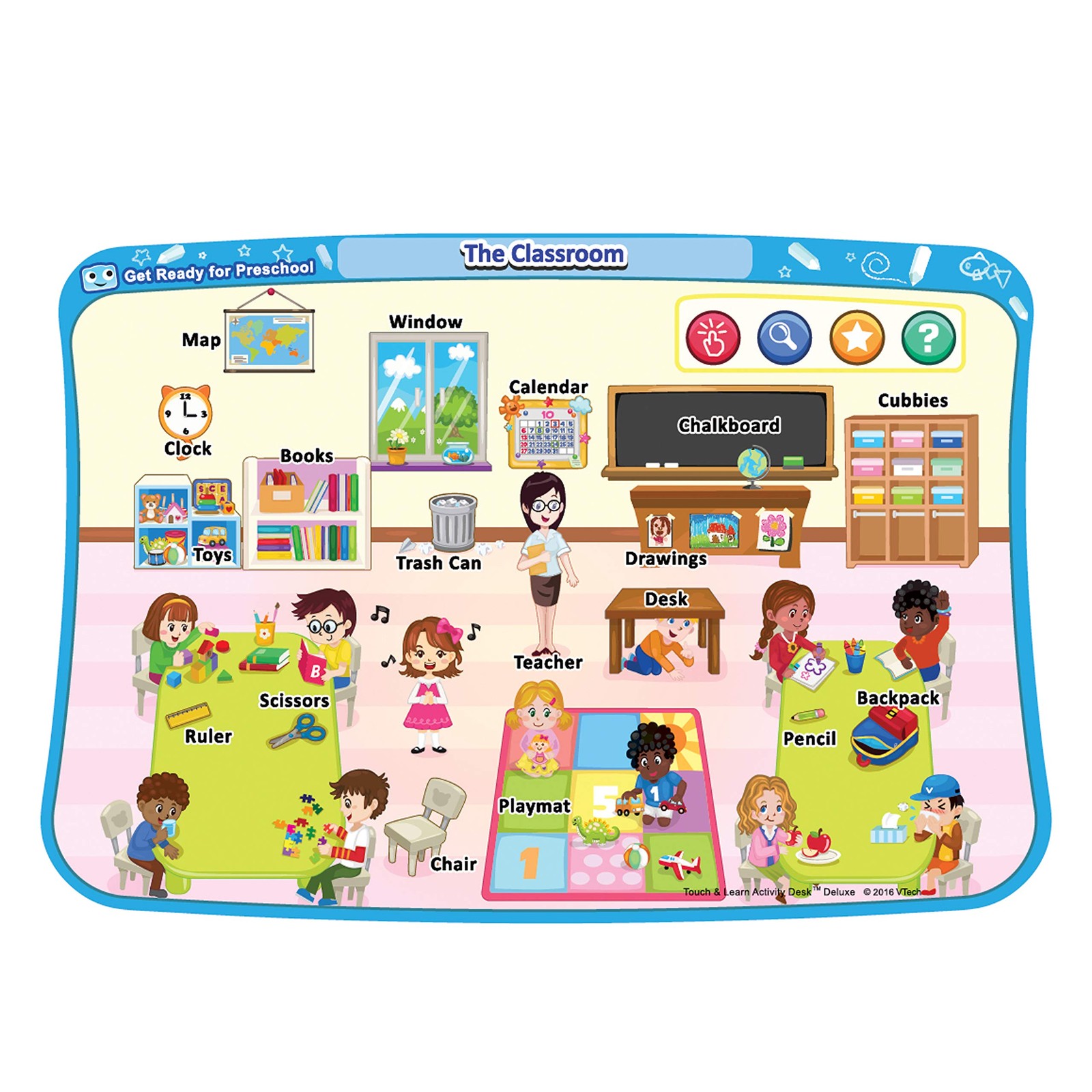 VTech Touch and Learn Activity Desk 2.3″ x 2″ x 0.3″, Get Ready for Preschool