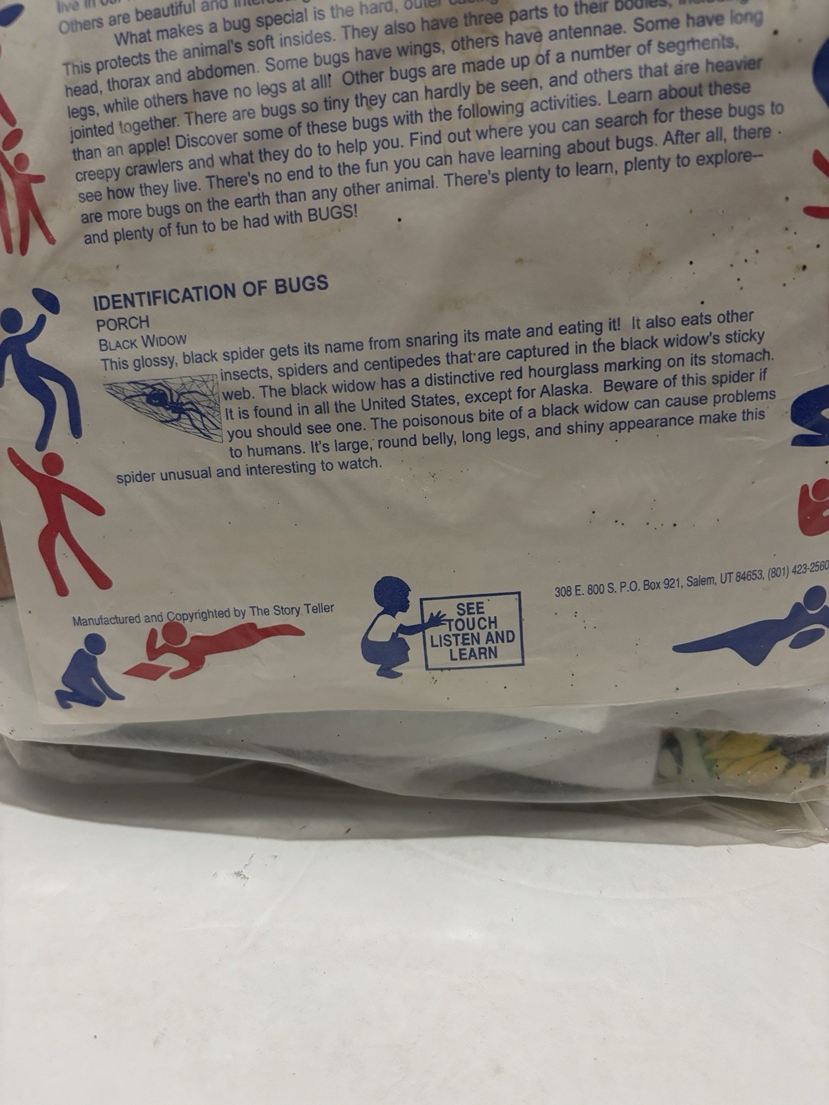 NewVintage The Bug Book Felt Board See Touch Listen Learn Toy Counter. Sealed