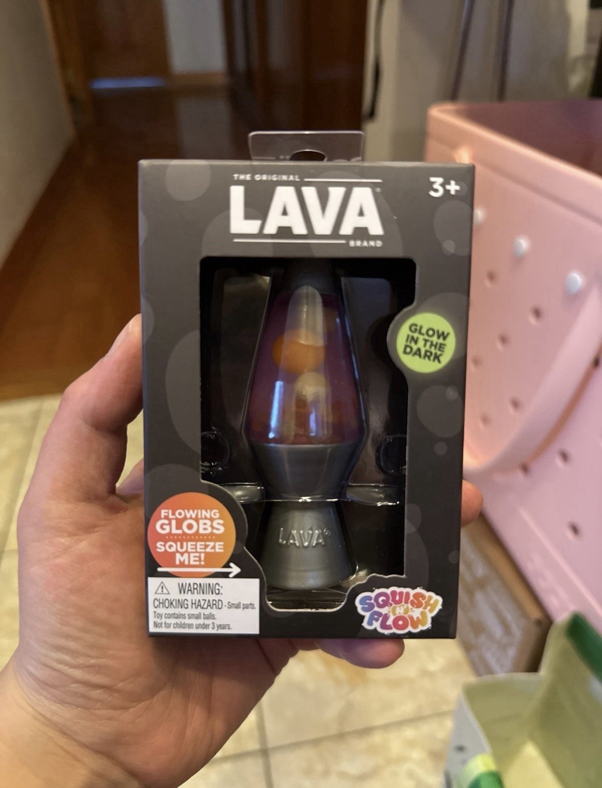 Schylling Lava Lamp Squish N Flow Squishy Like Needoh Glow In Dark Purple New