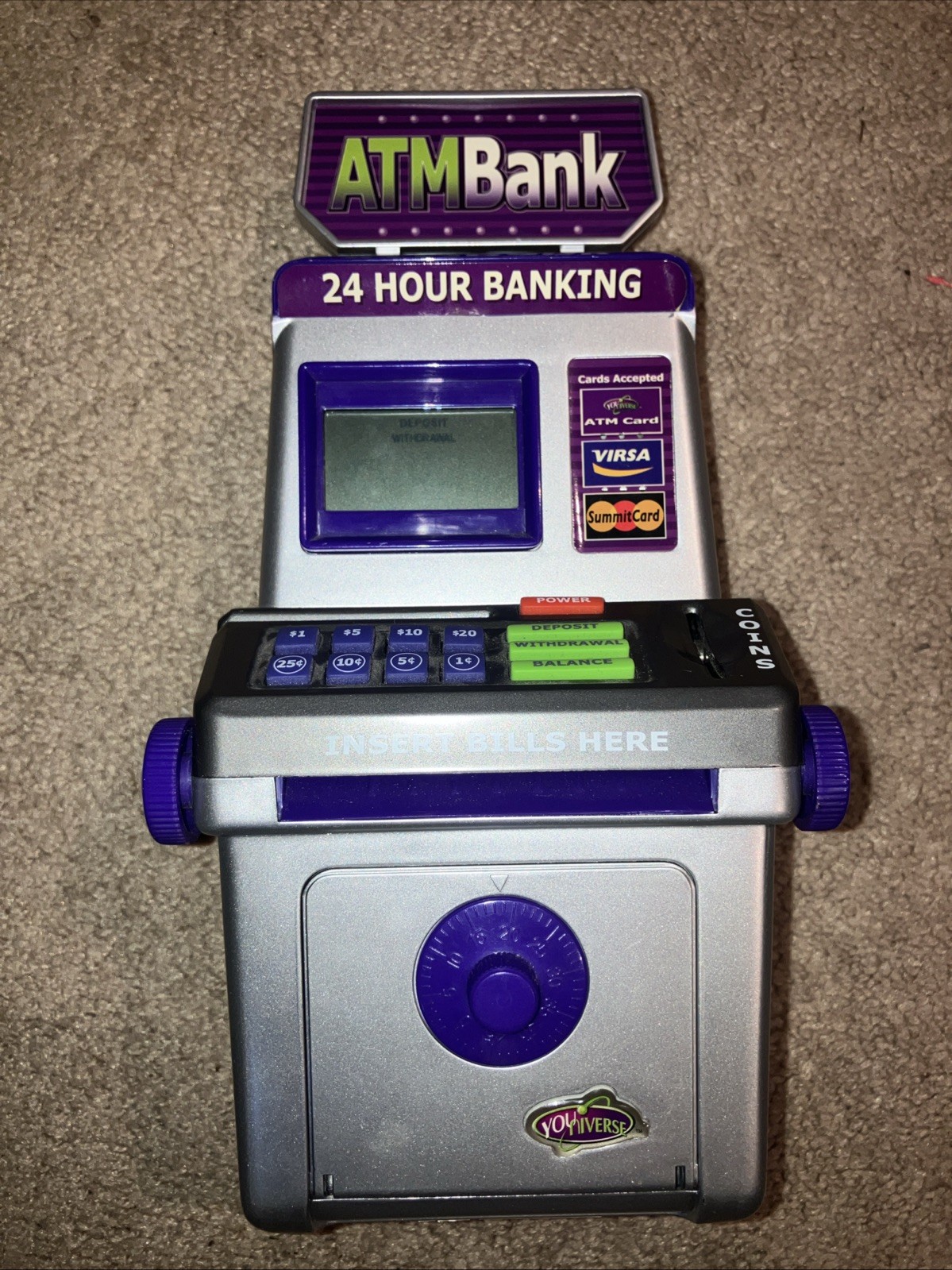 Vtg YOUNIVERSE Money ATM Machine SAVINGS BANK SUMMIT TOYS 2004
