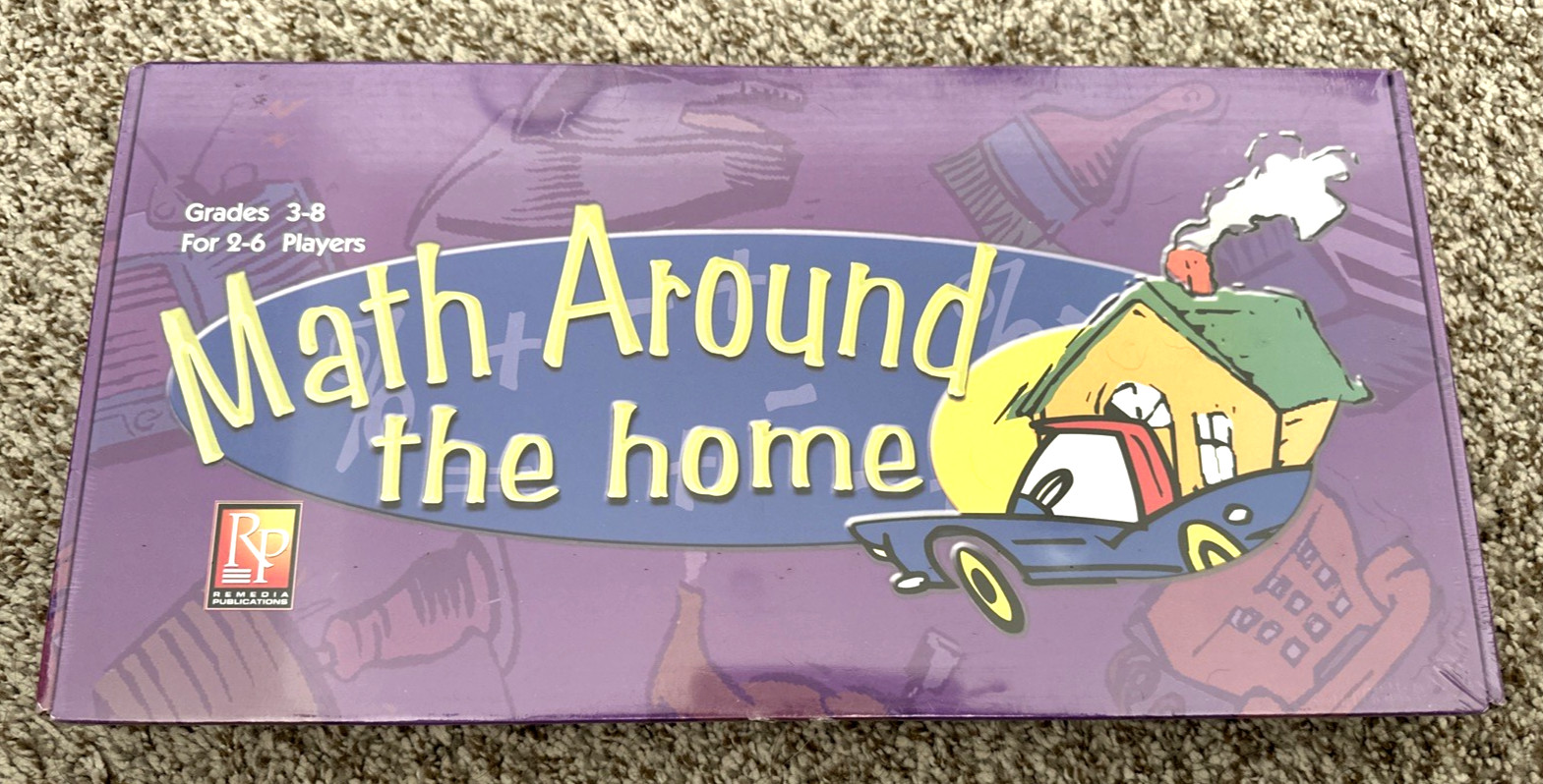 Math Around The Home Learning Game For Grades 3 to 8 and 2-6 Players NEW SEALED