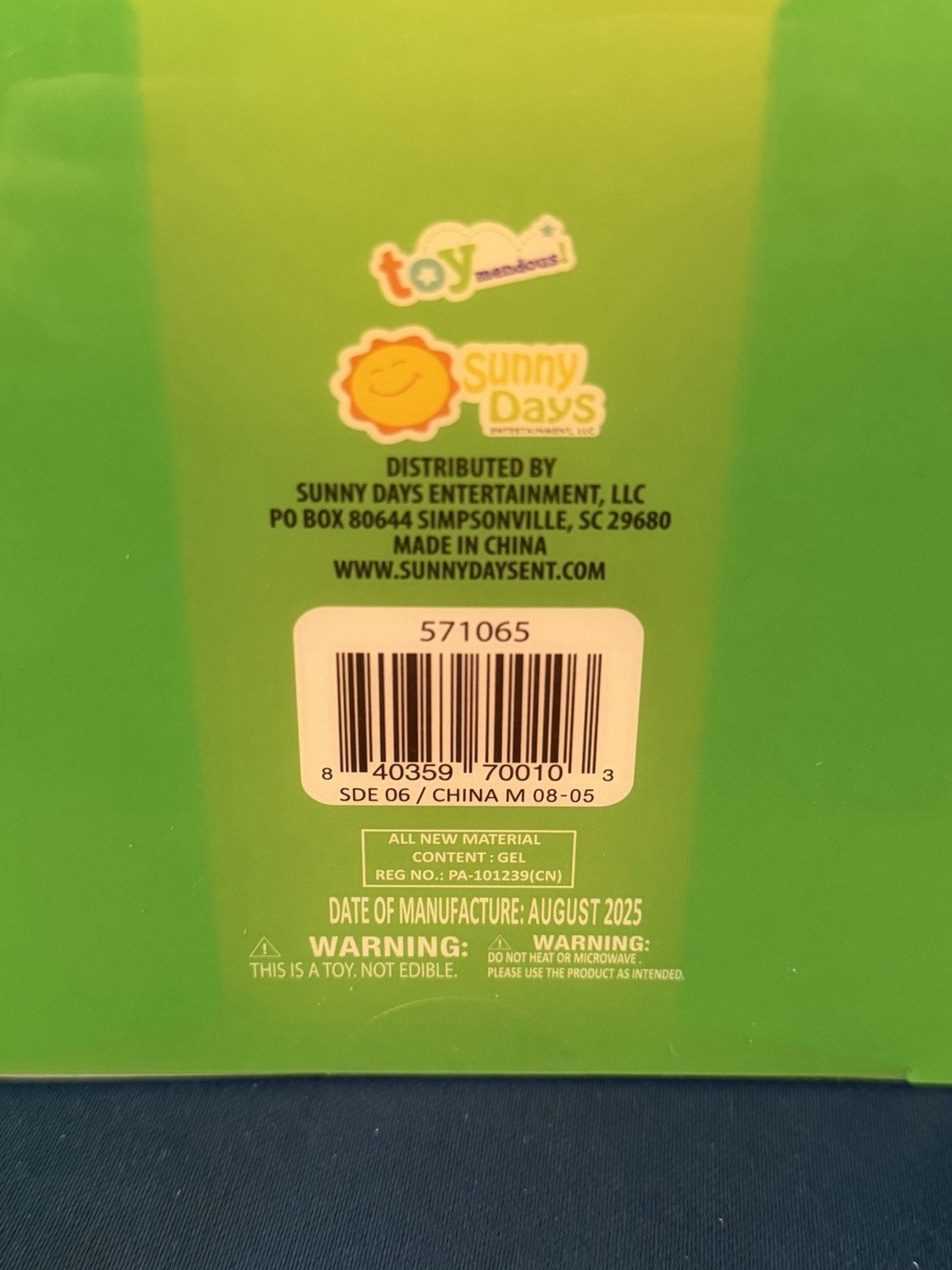 Sunny Days Toymendous! Big Squeeezy Cheese Stretch Squishy Fidget Toy Sealed/New