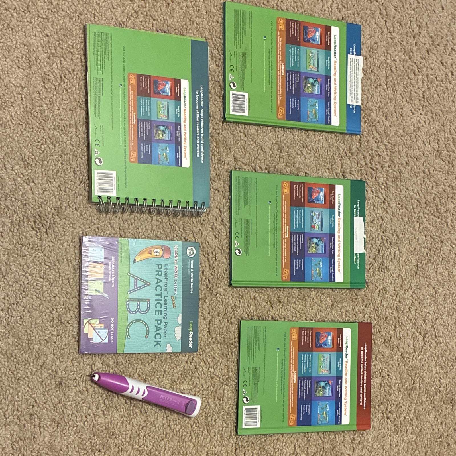 LeapFrog LeapReader Pen Reading/Phonics Books & Activity Pack Cars Ages 4-7