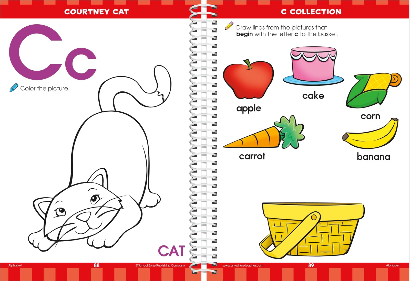 School Zone Big Preschool Workbook: 320 Spiral-Bound Pages, Pre-K, Colors,…