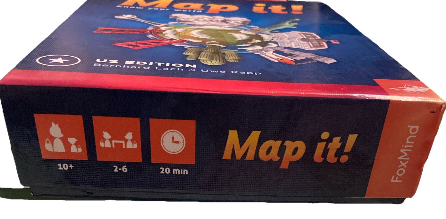 MAP IT Know Your World US Edition Card Game Landmarks Latitude Longitude New