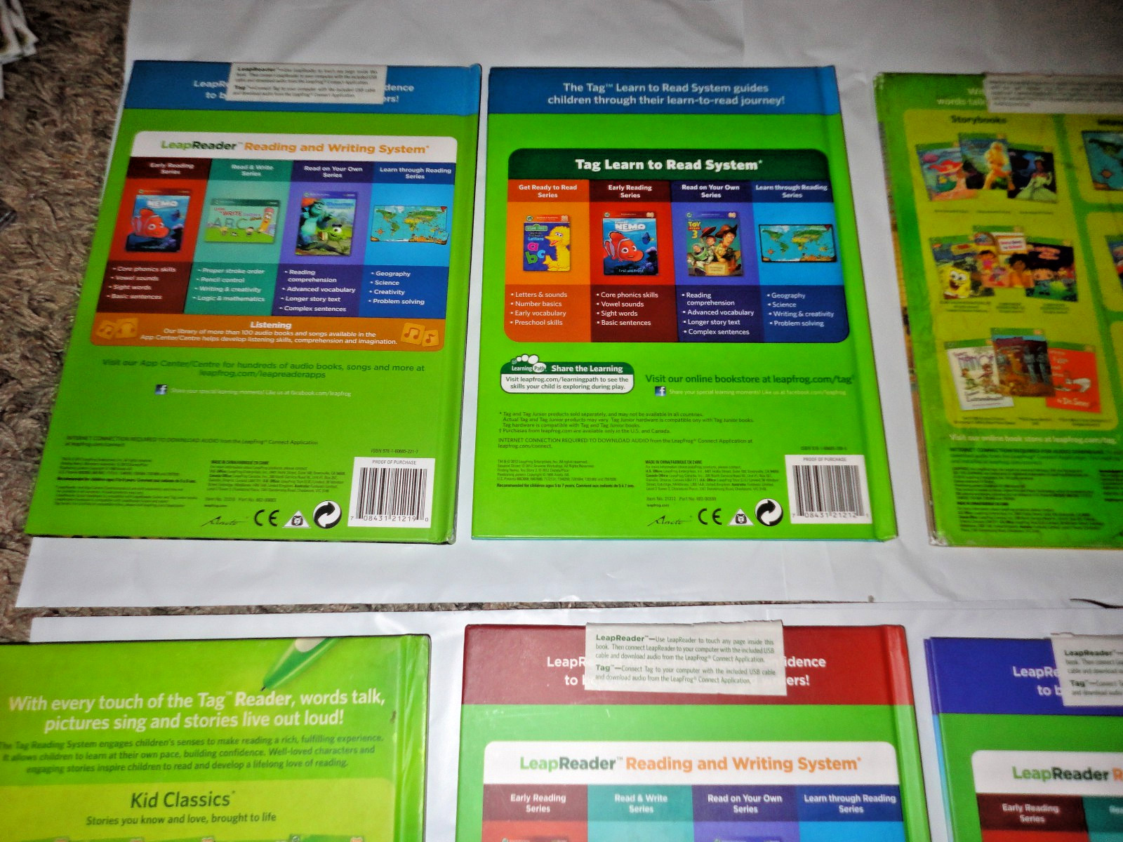 LOT Of 8 LEAPFROG LEAPREADER/TAG BOOKS~EUC | CAT IN THE HAT