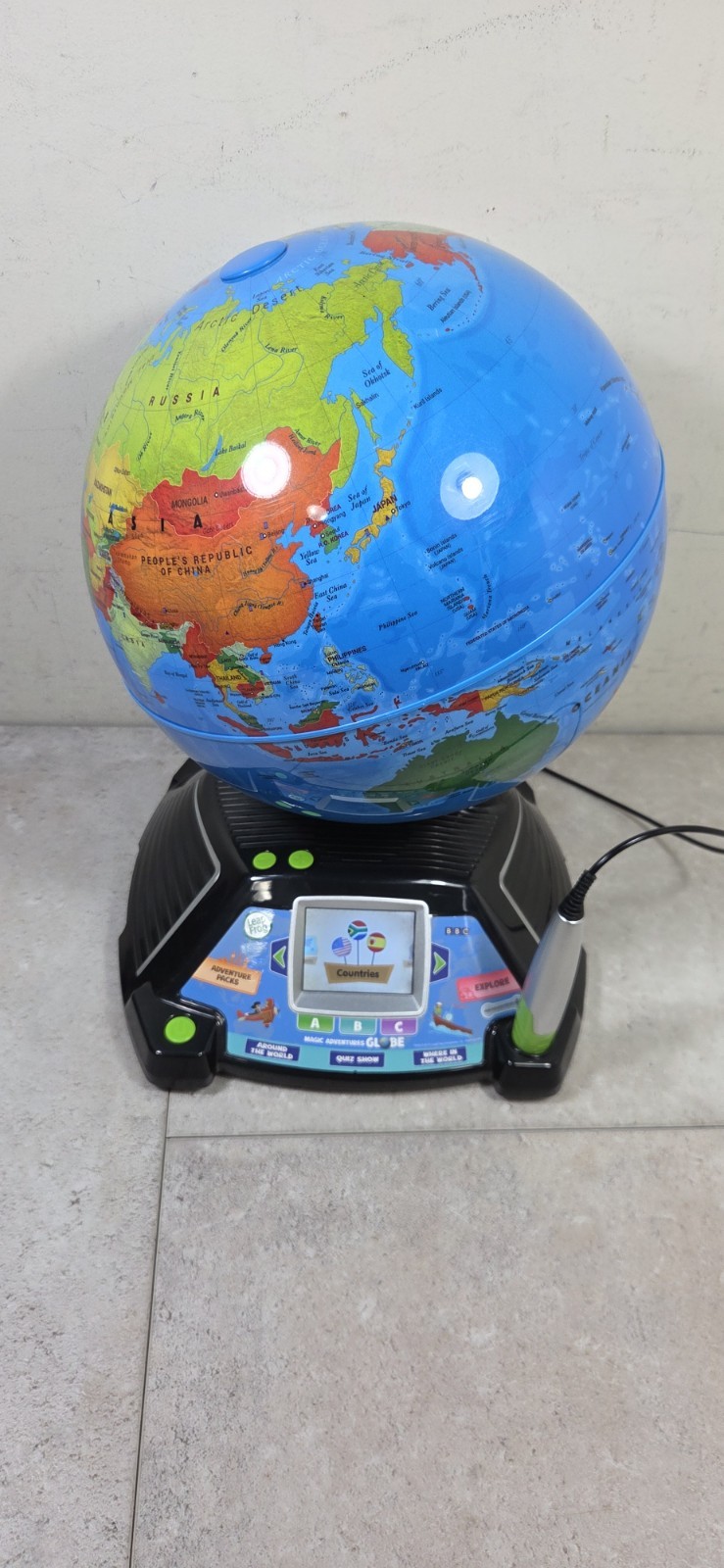 LeapFrog Magic Adventures Globe BBC Educational Interactive Toy & Stylus TESTED