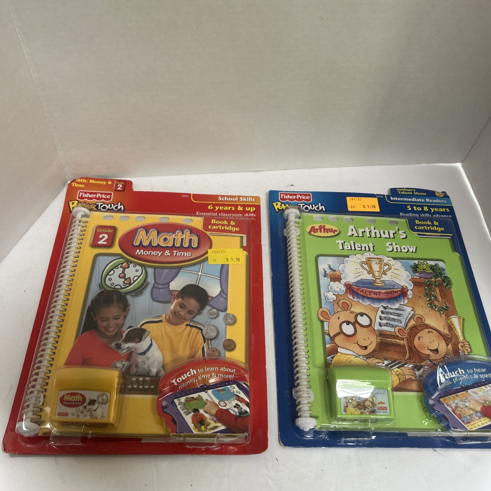 2 Fisher Price Power Touch Intermediate Readers, Math Money & , Talent Show NIP