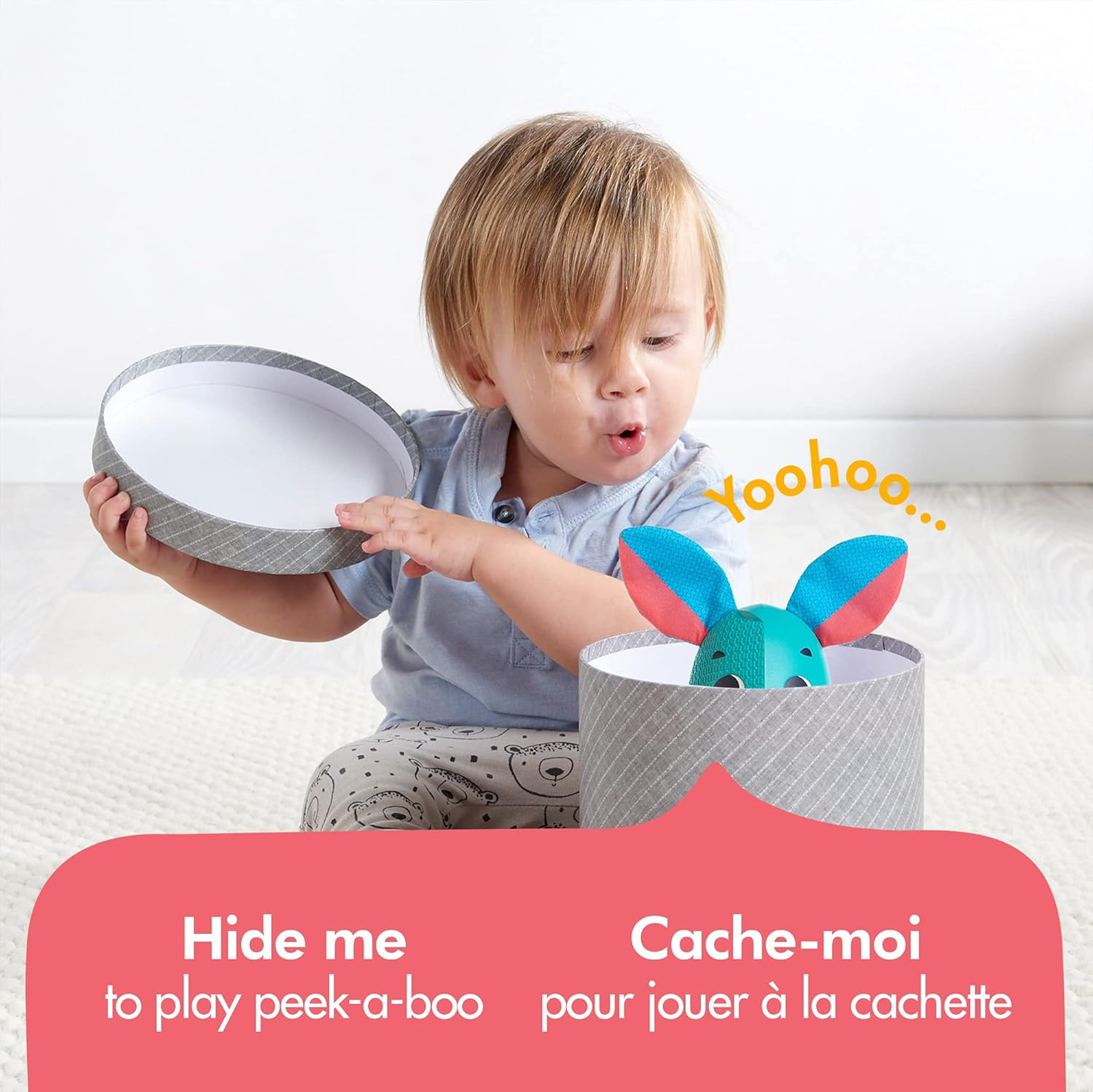 Interactive Bunny Toy with Smart Sensors, 7 Activities, Peekaboo, Ages 12m+ Toy.