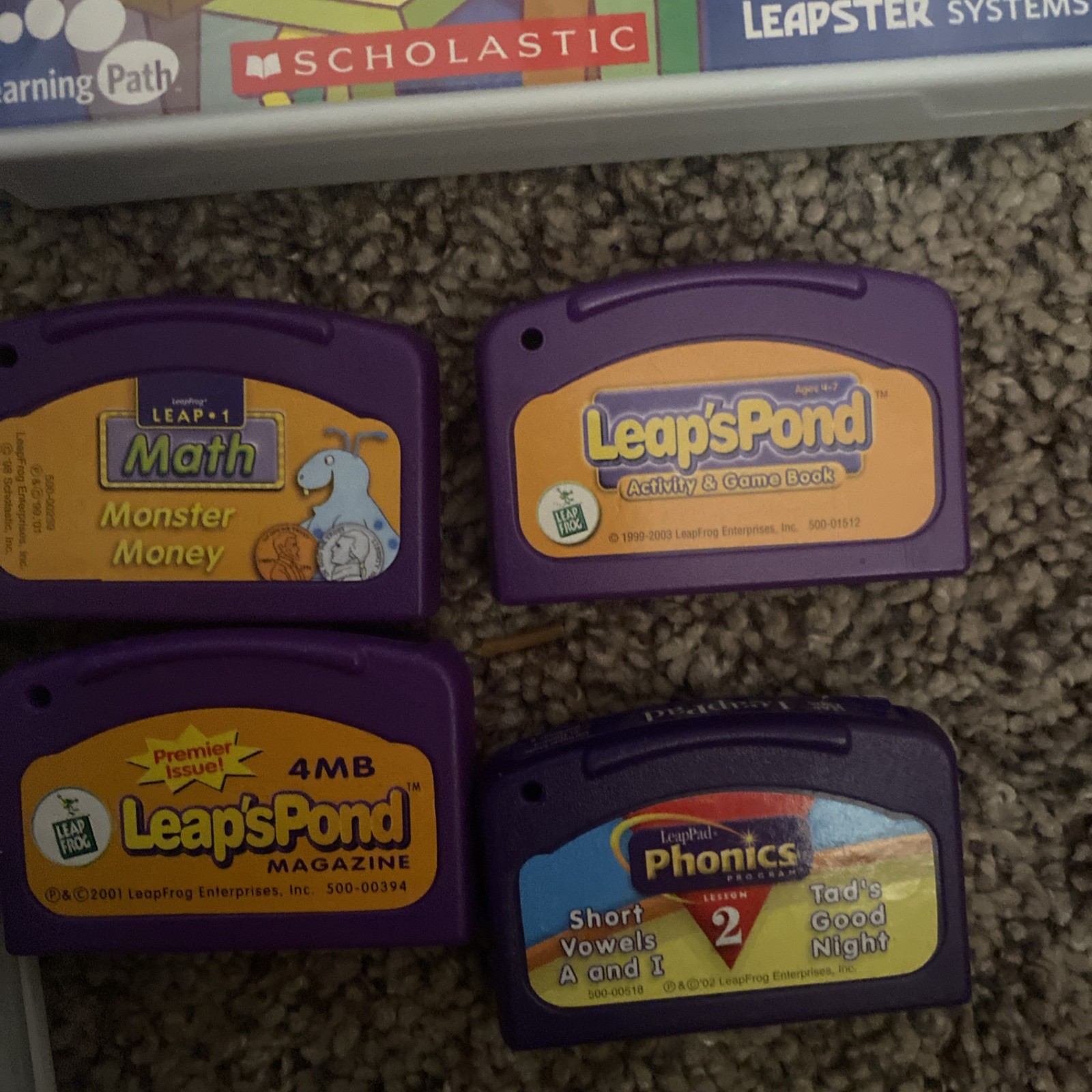 Leap Frog Leapster 2 Handheld Game, With 9 Games, Pre-Owned No Power Cord Works