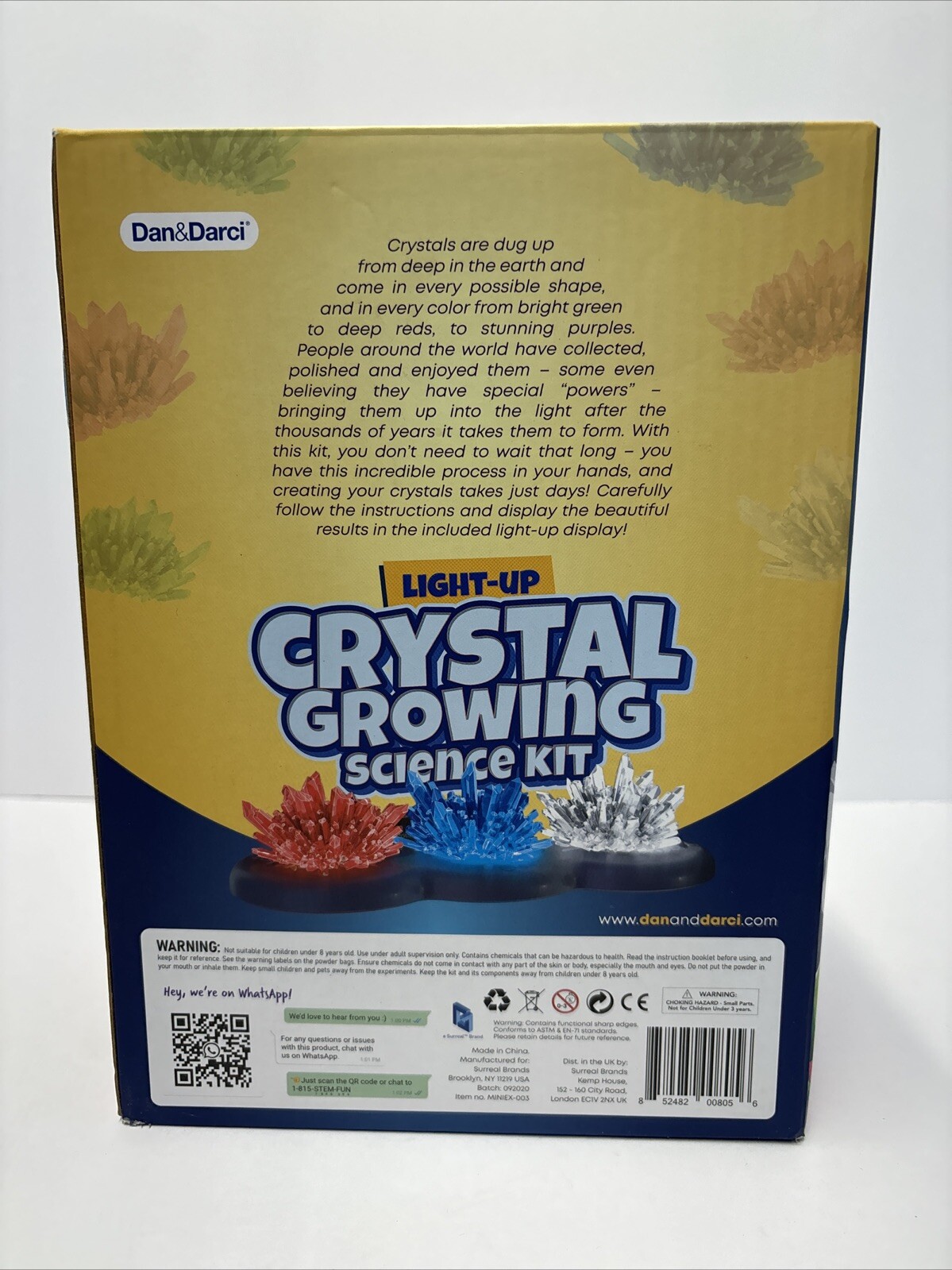 Dan&Darci Light up Crystal Growing Science Kit W/LED Display USB Powered