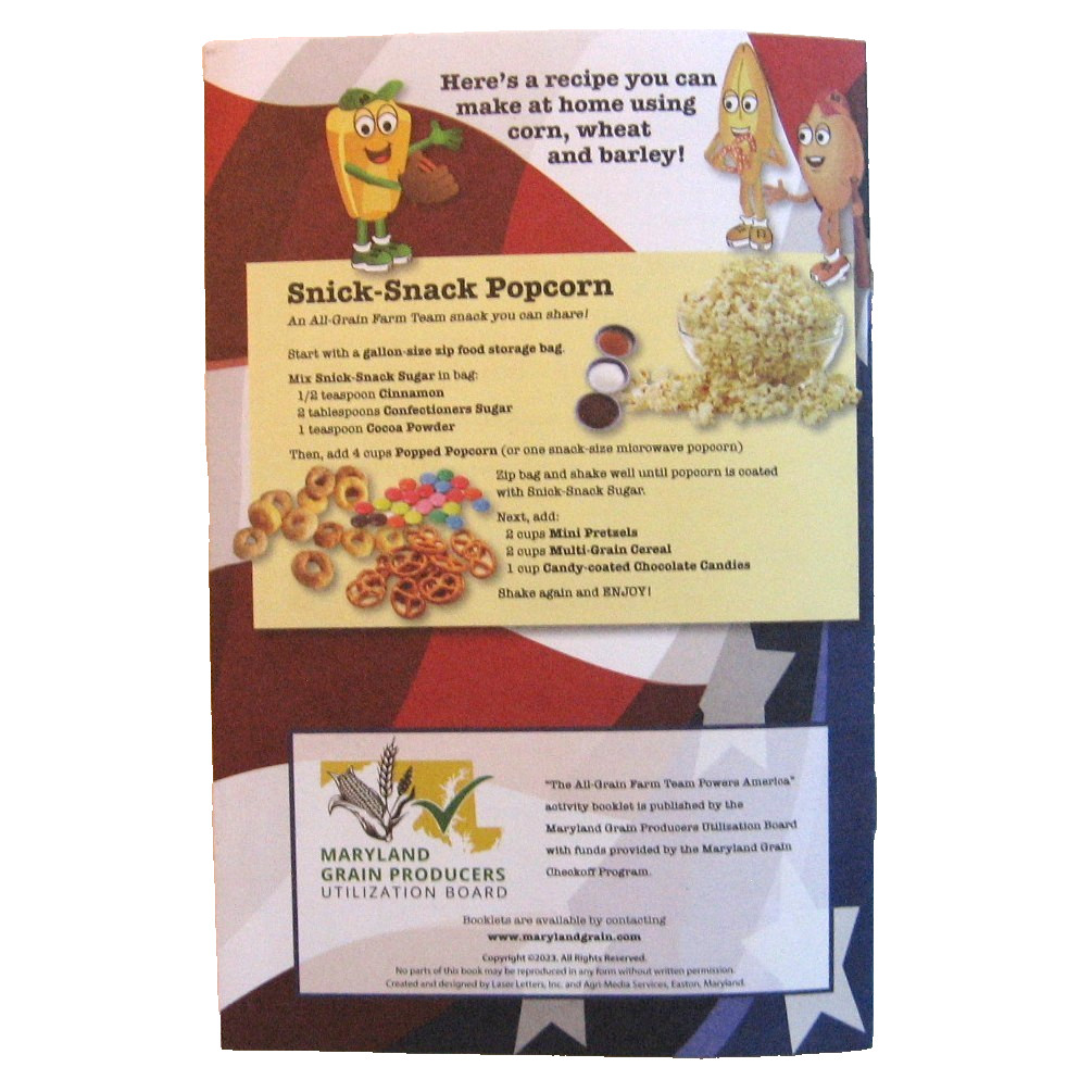 Childrens Activity Booklet The All Grain Farm Team Powers America Educational