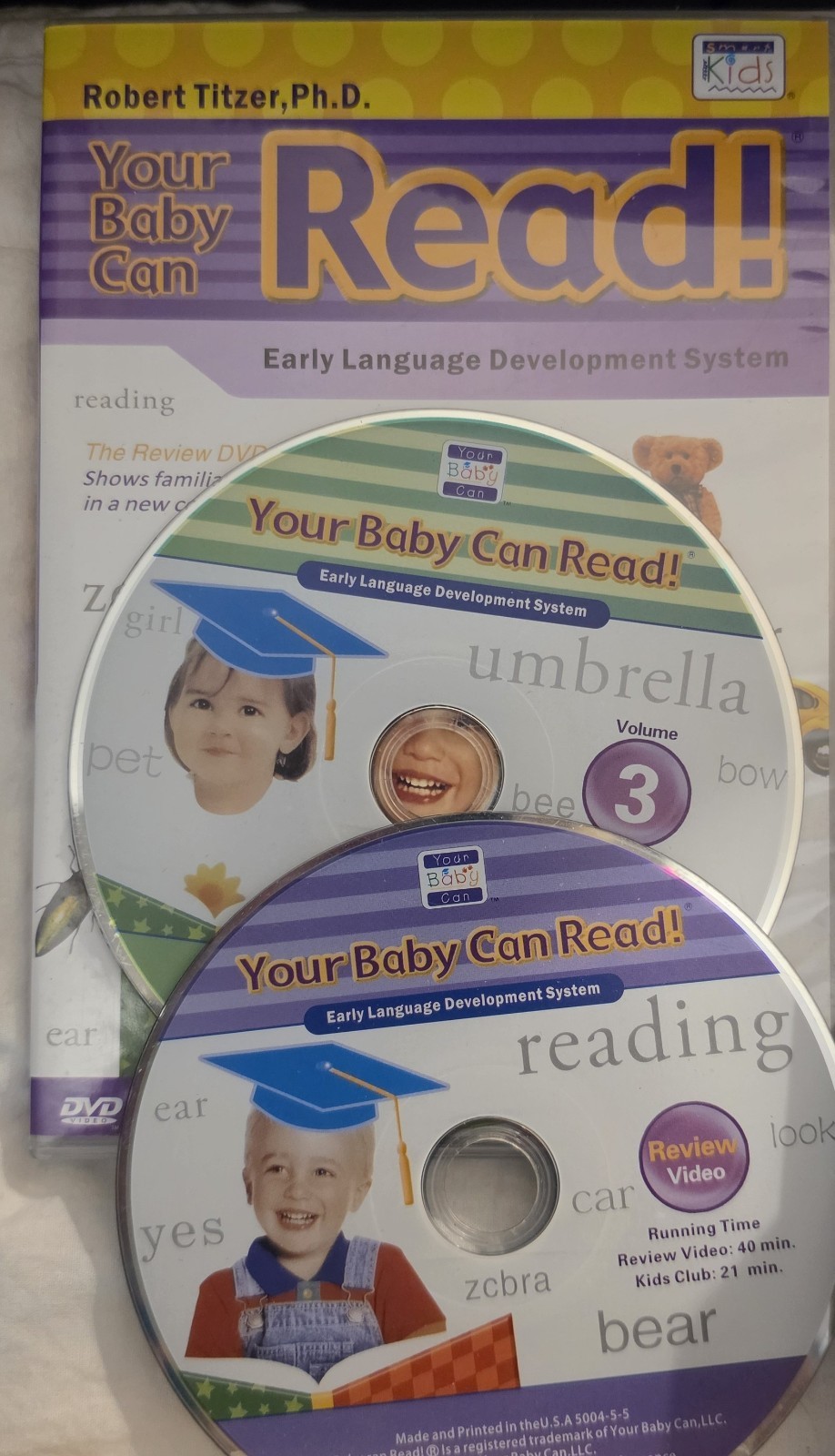 Your Baby Can Read Early Language Development Series DVDs And Word Cards