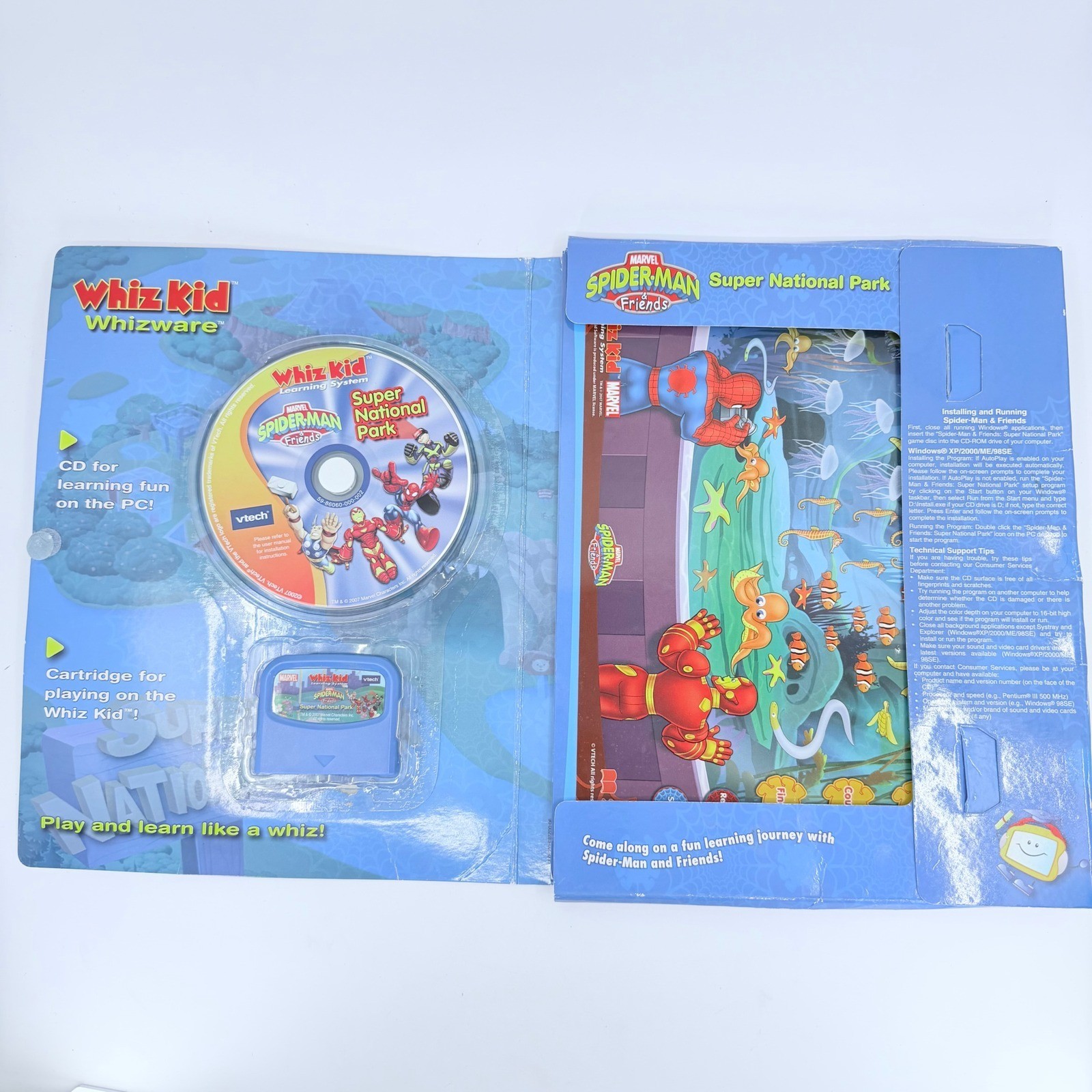 VTech Whiz Kid Marvel Spider-Man & Friends Super National Park 80-086060 CD Cart