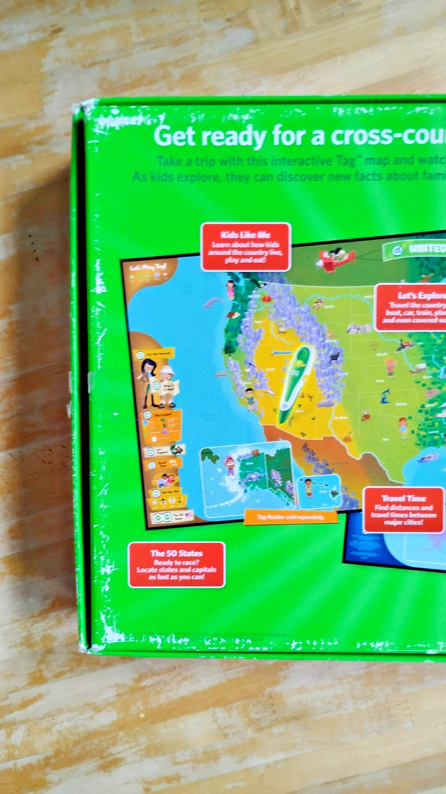 Leap Frog Tag Interactive Jumbo US Map 2 Sided- Tag Reader Sold Separately